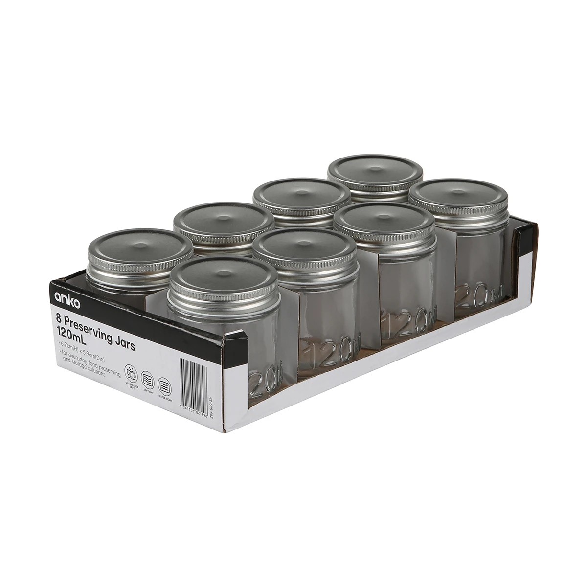 4 120ml 8 Pack Preserving Jars, 4 of 4