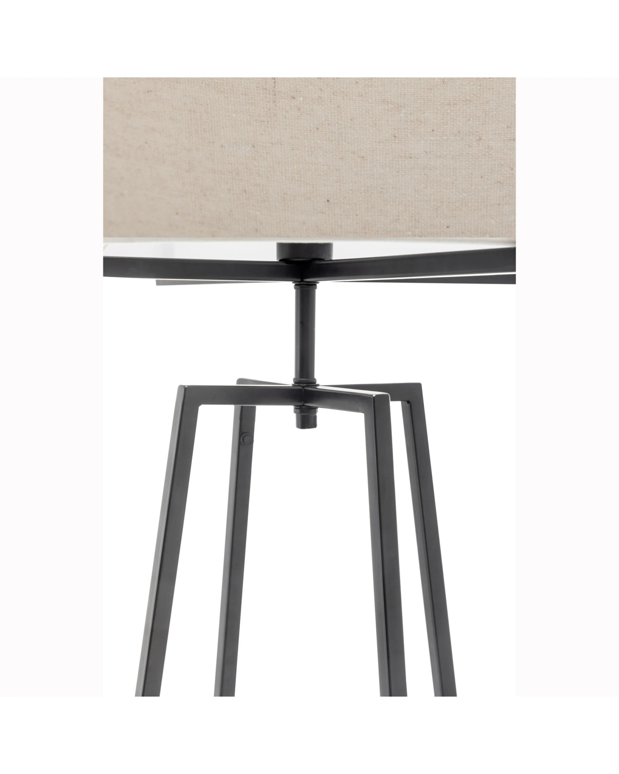 4 BR Home Dimmable Floor Lamp with Linen Shade for Bedroom Lighting, 4 of 6