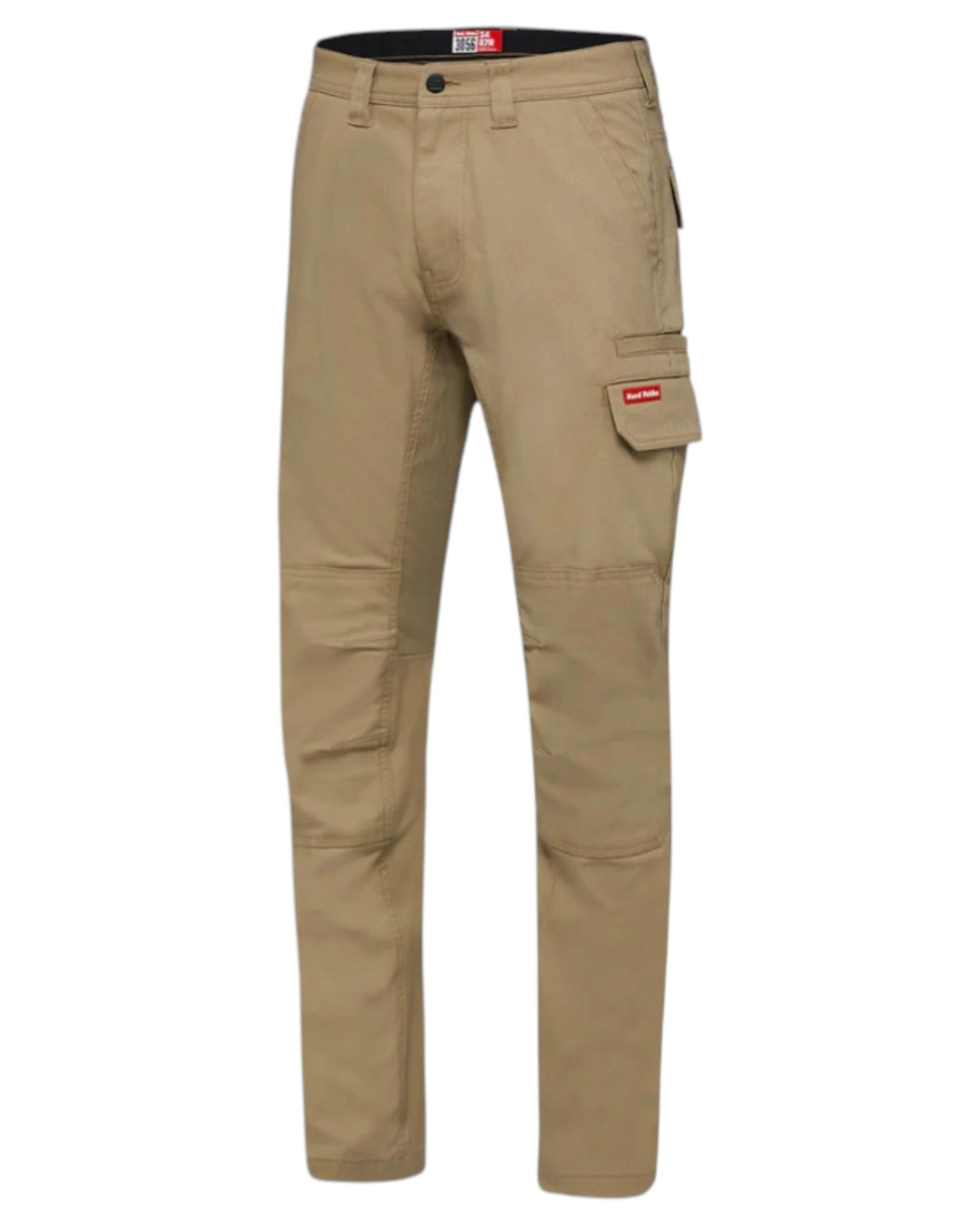 1 Hard Yakka Mens 3056 Stretch Canvas Cargo Pants Khaki KHAKI, 1 of 5