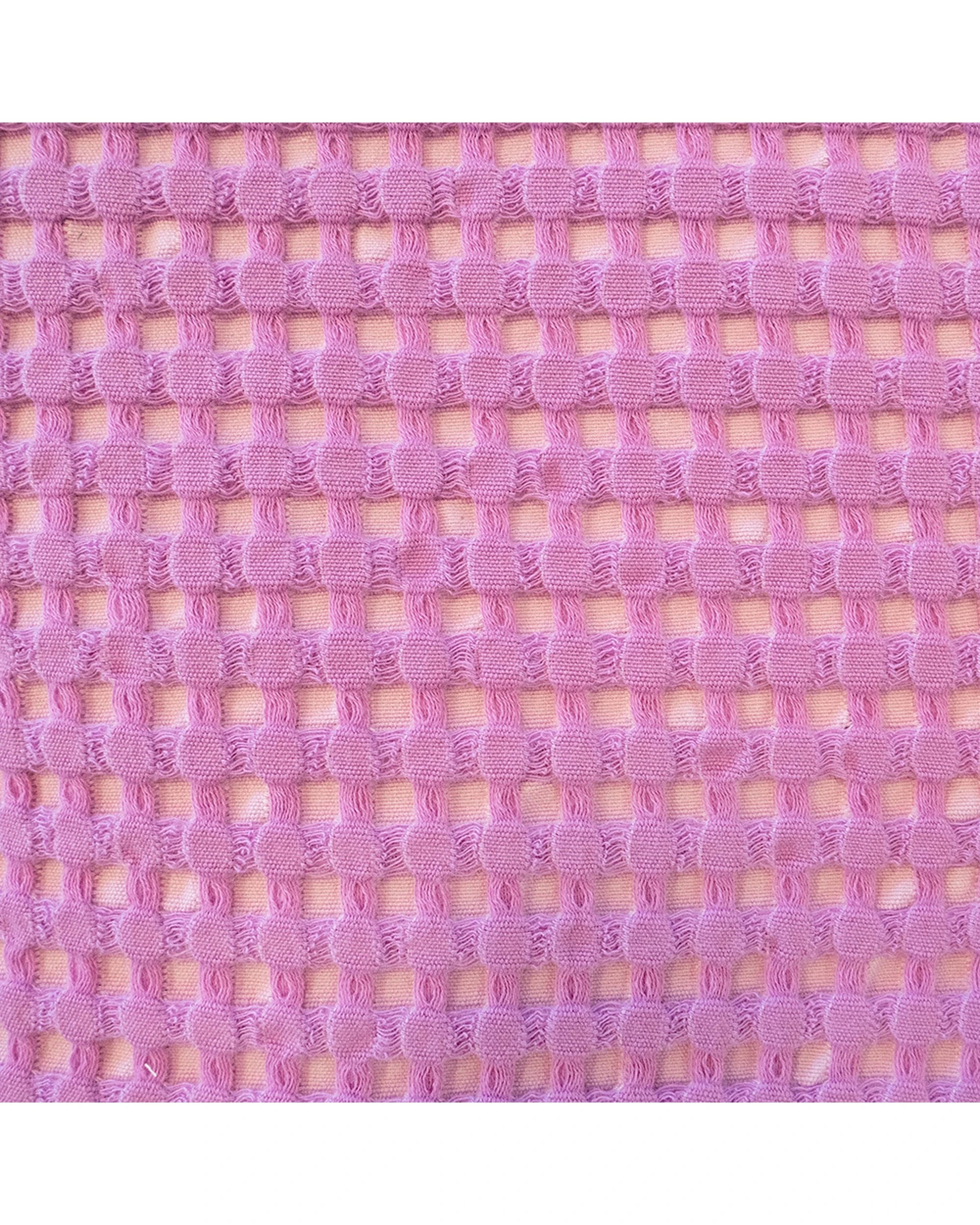 3 BAMBURY Cotton Waffle Fabric Dora Throw Cotton - Pink, 3 of 5