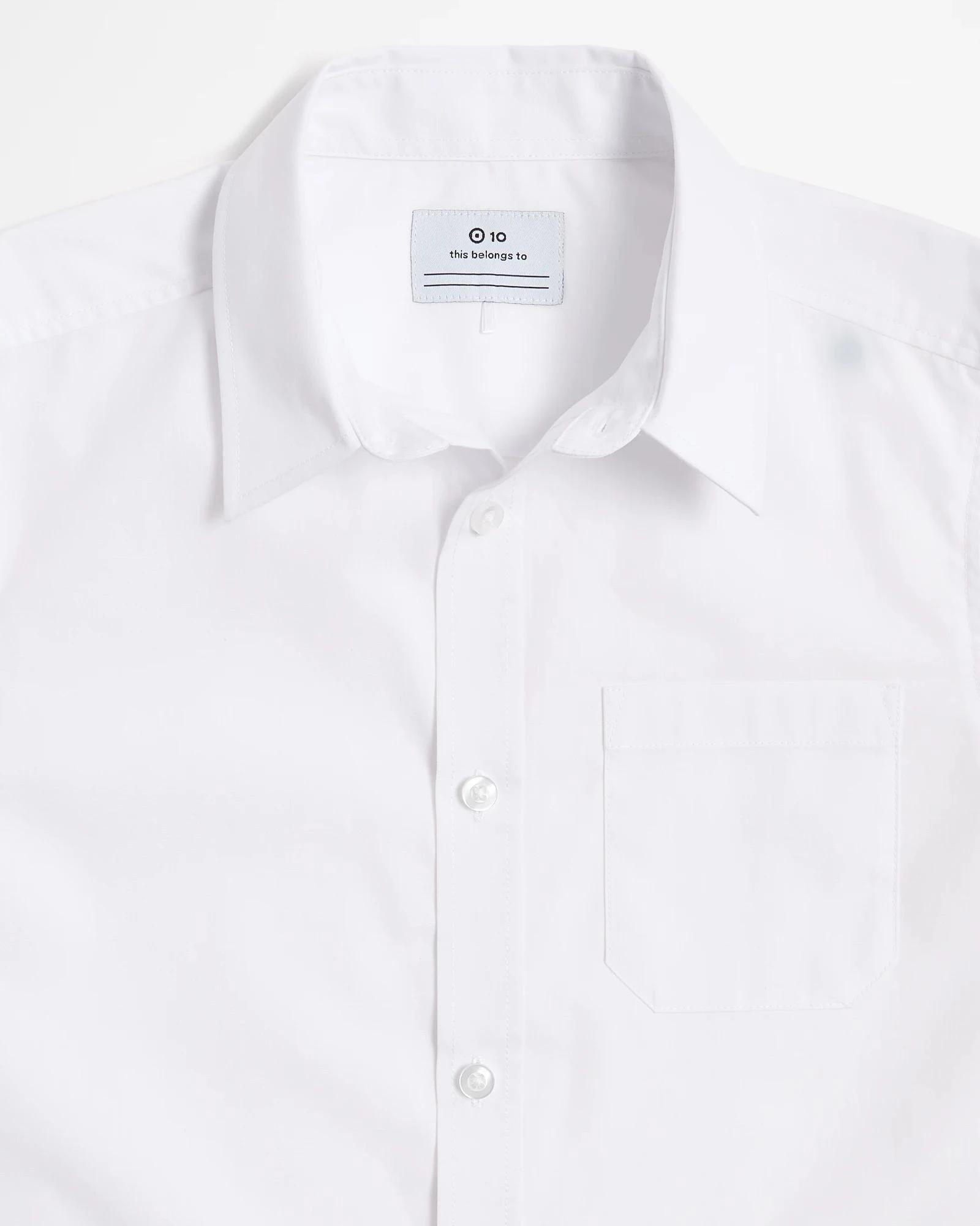 2 Target Kids Short Sleeve School Shirt WHITE, 2 of 3