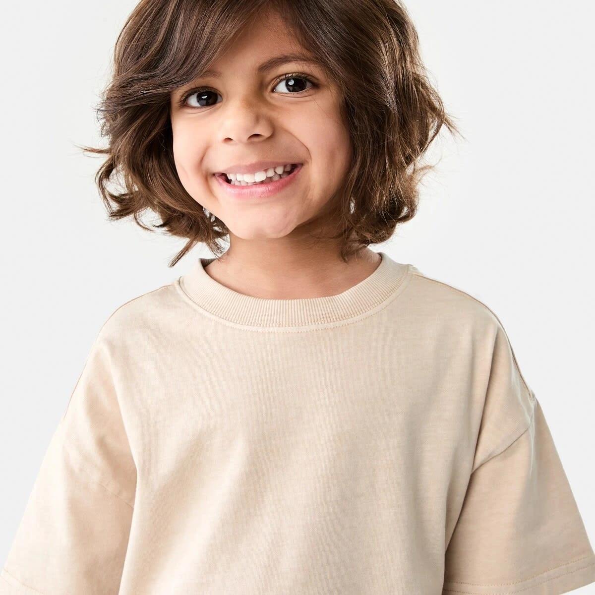3 Oversized Washed T-shirt NATURAL ECRU, 3 of 9