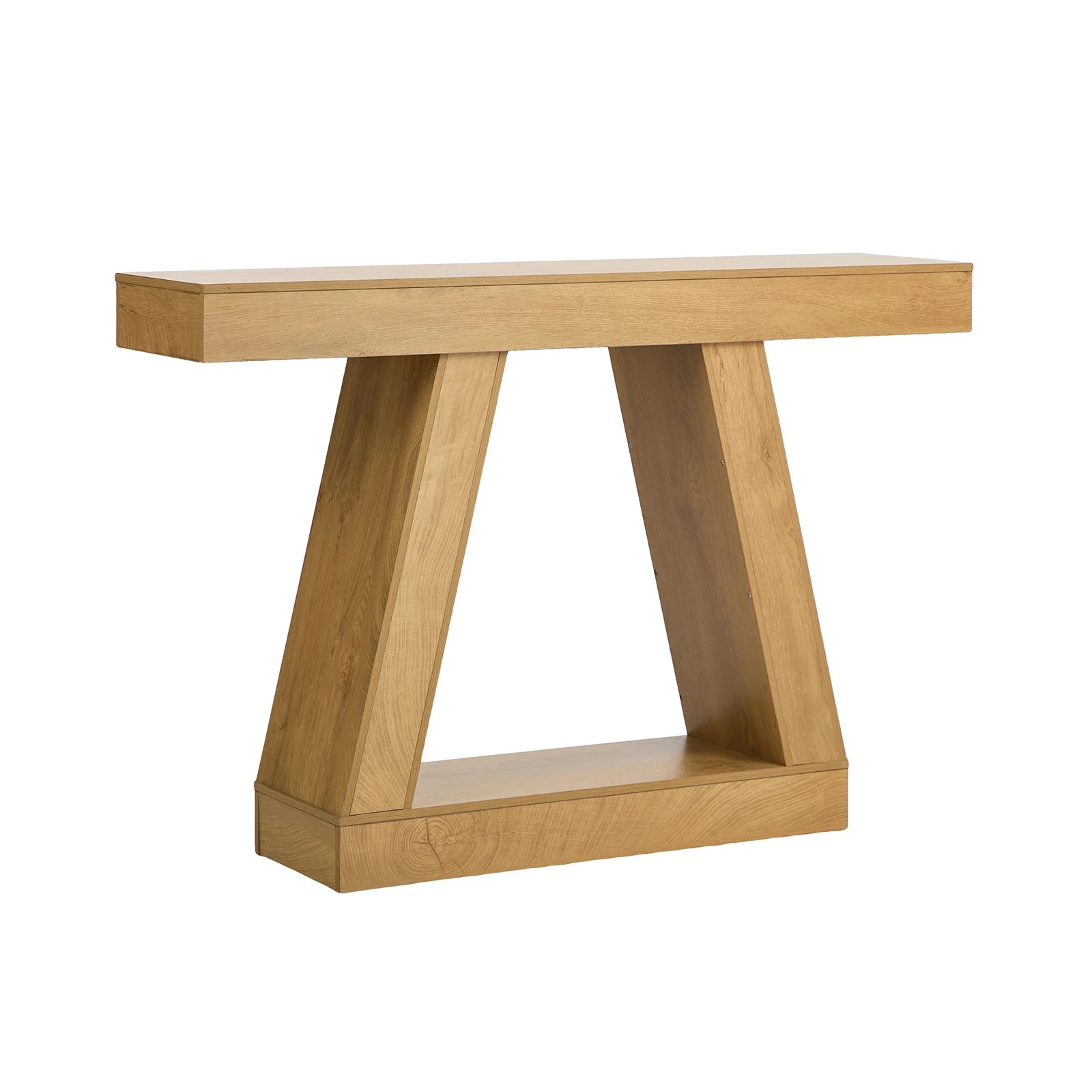 1 Oikiture Console Table Hallway Narrow Sofa Table Entryway Display Shelf - Natural, 1 of 7