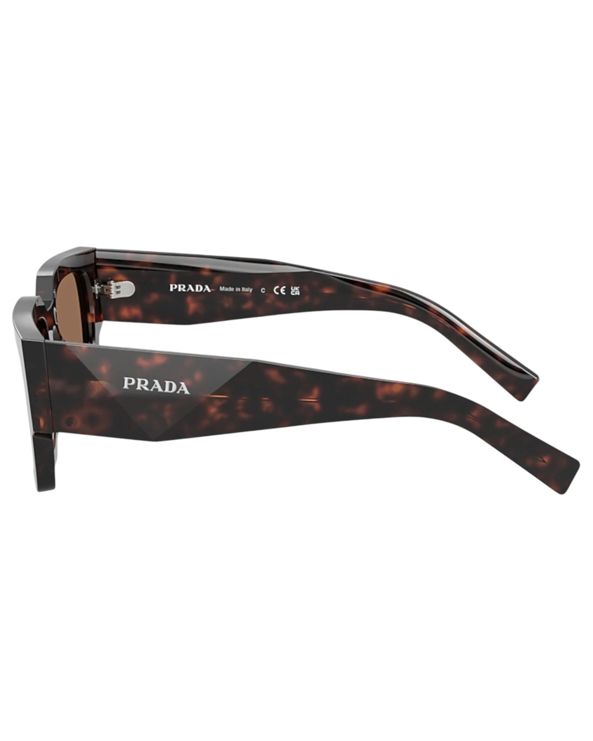 5 Prada Men PR B17S 17N06B Rectangle Dark Brown Sunglasses TORTOISE, 5 of 5