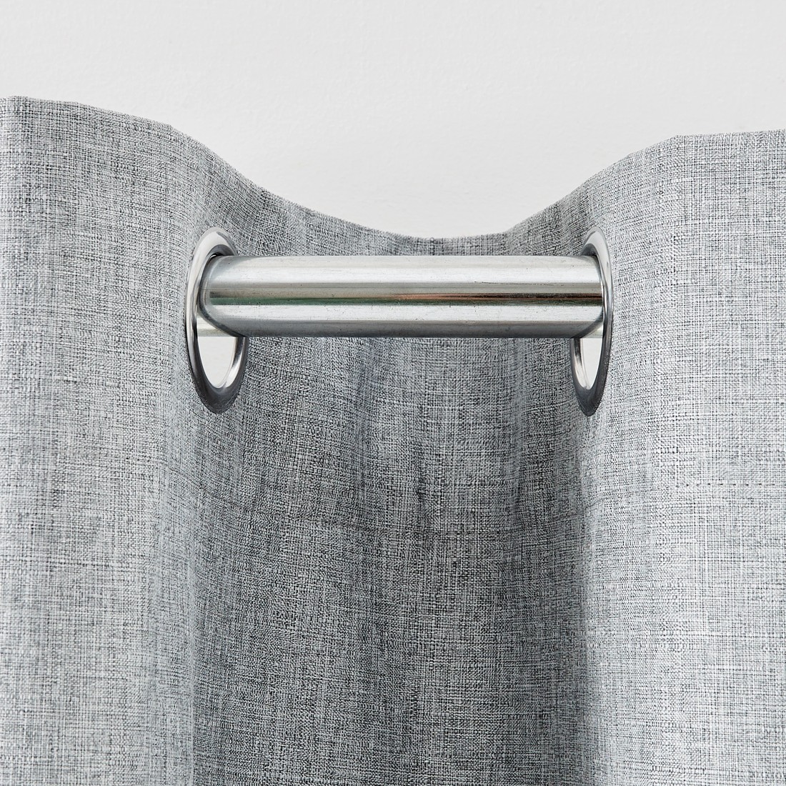 3 Monaco Eyelet Block Out Curtain - Grey - ​​​​​​​120cm x 213cm, 3 of 5