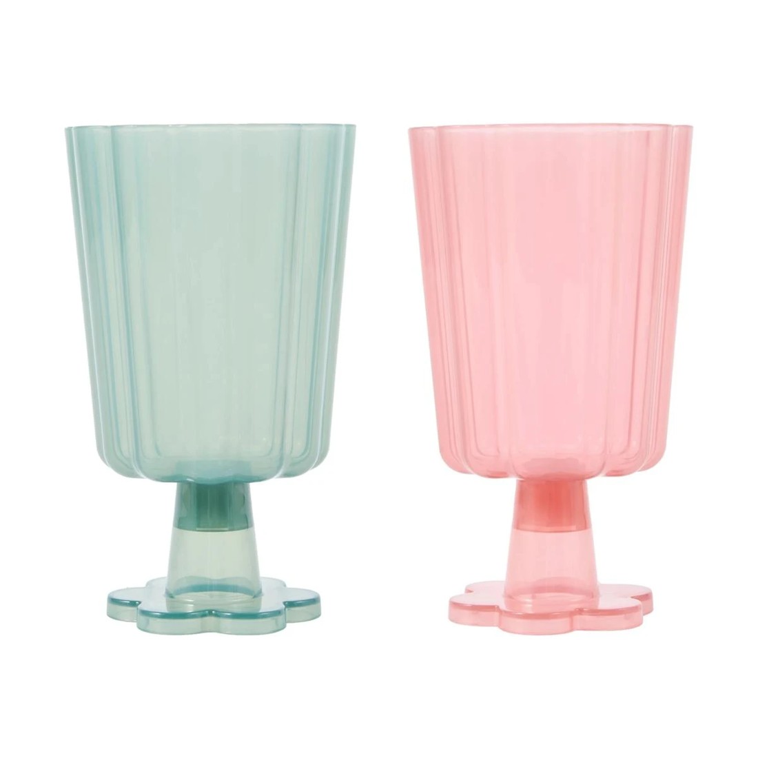 2 6 Piece Reusable Scalloped Stemmed Cups - Assorted, 2 of 3