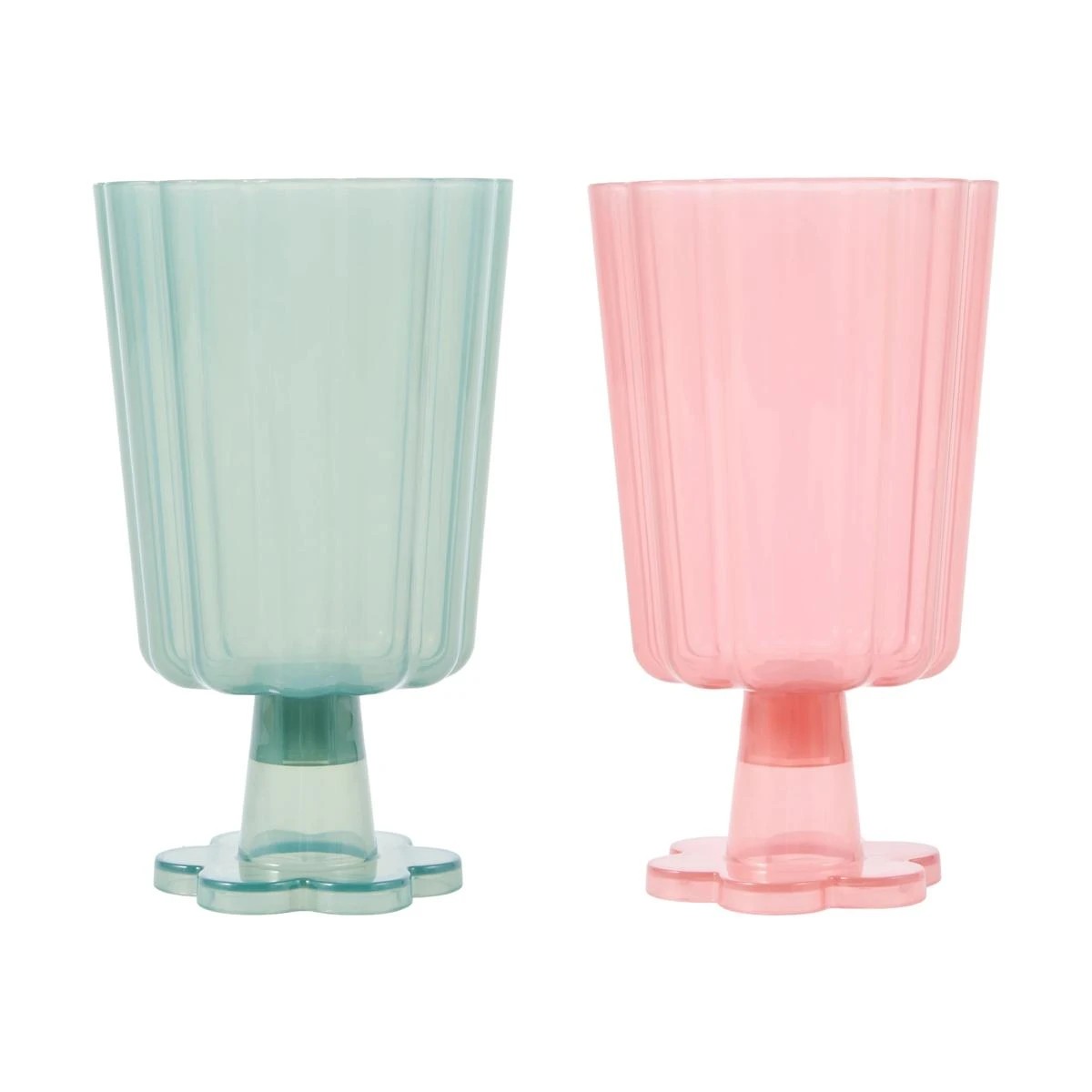 2 6 Piece Reusable Scalloped Stemmed Cups - Assorted, 2 of 4