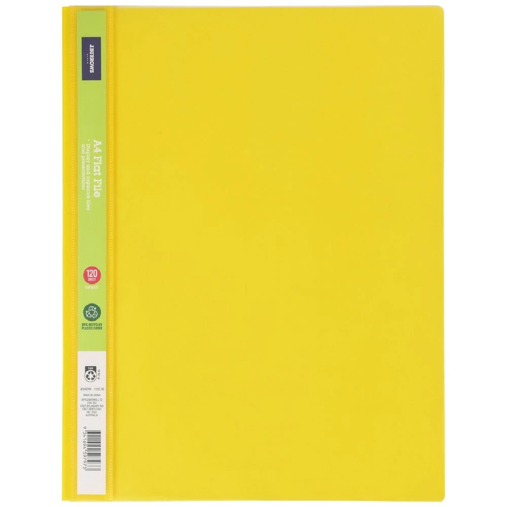 1 J.Burrows A4 Flat File Yellow, 1 of 3