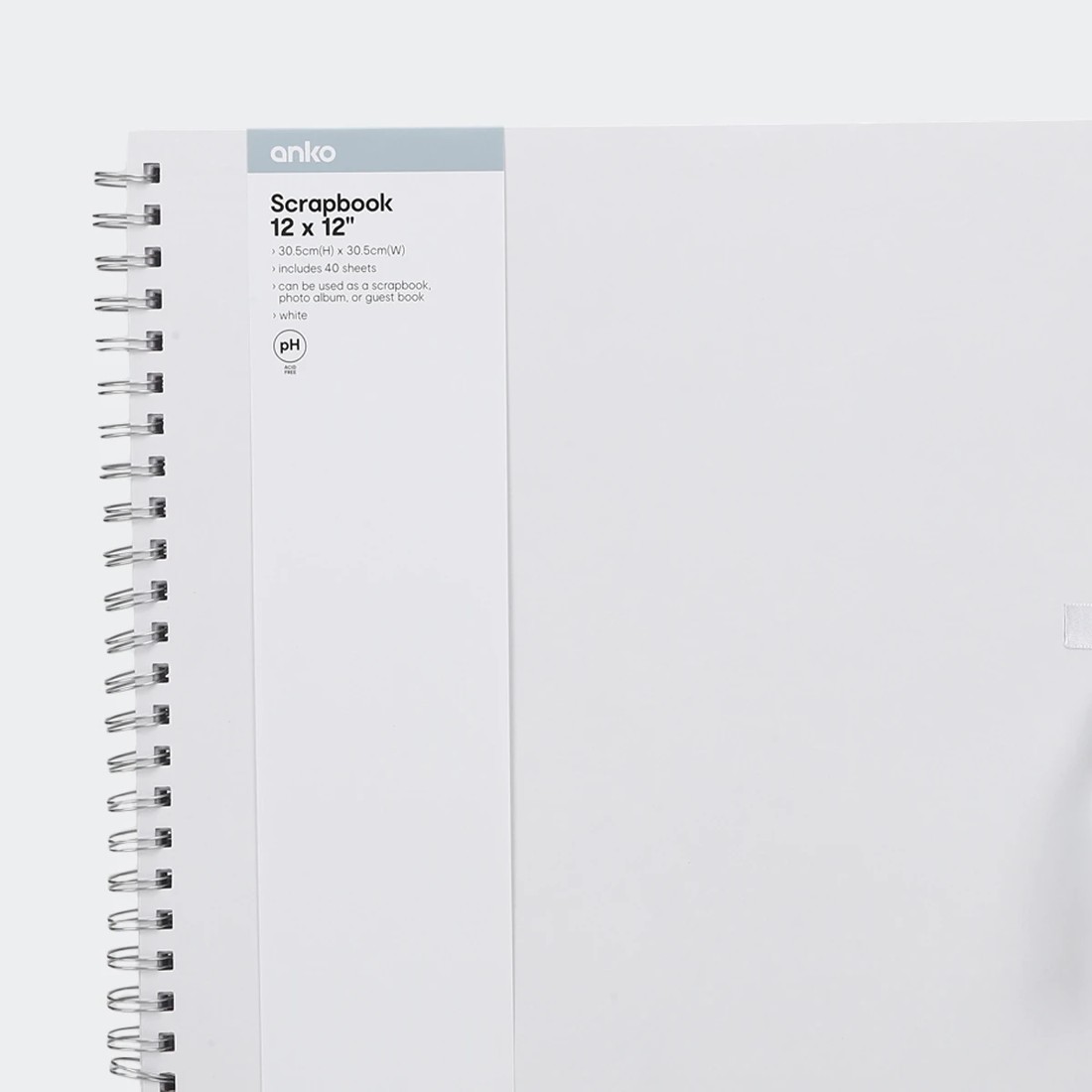 5 12in. x 12in. Scrapbook - White, 5 of 5