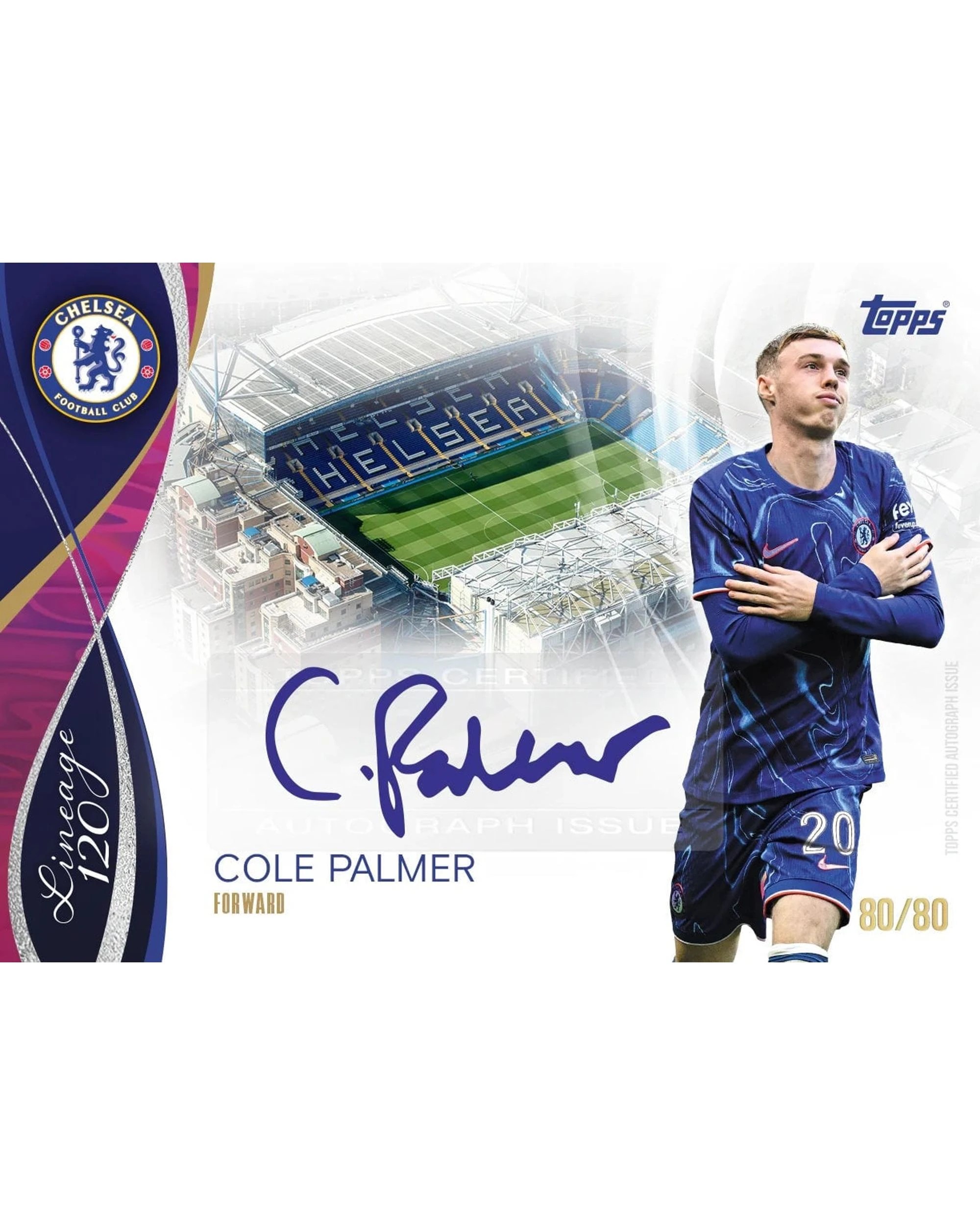9 Topps 2024/25 Chelsea Lineage 120 Year Anniversary Edition Soccer Hobby Box, 9 of 9