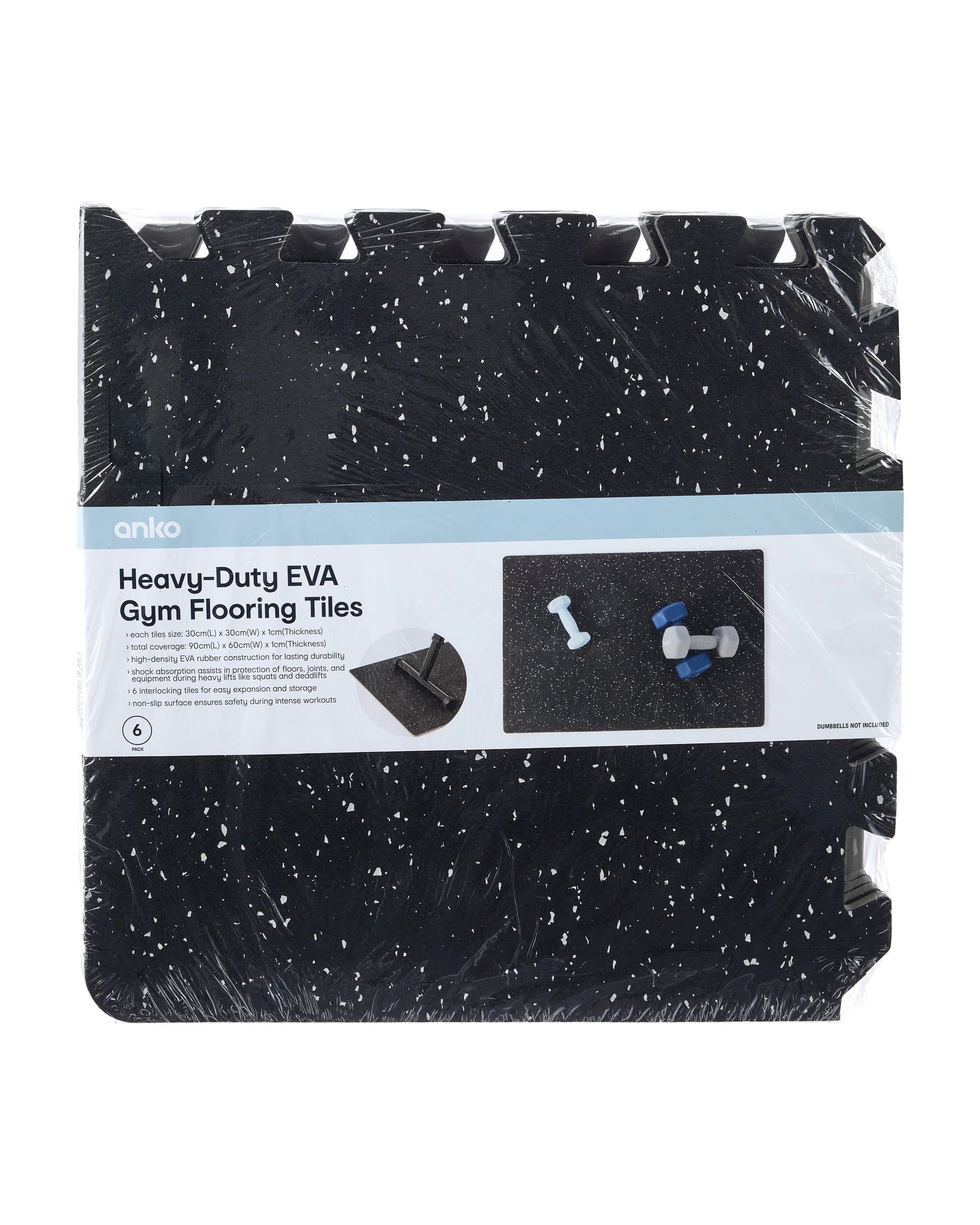 8 6 Pack High-Duty EVA Gym Flooring Tiles, 8 of 8