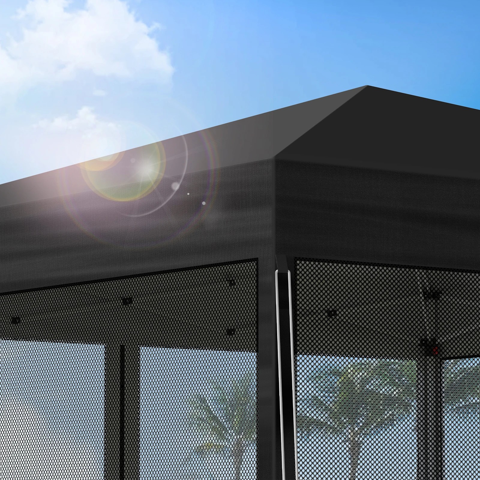 5 Alfordson Pop Up Marquee Outdoor Tent Mesh Wall 3x3m Gazebo - Black, 5 of 10