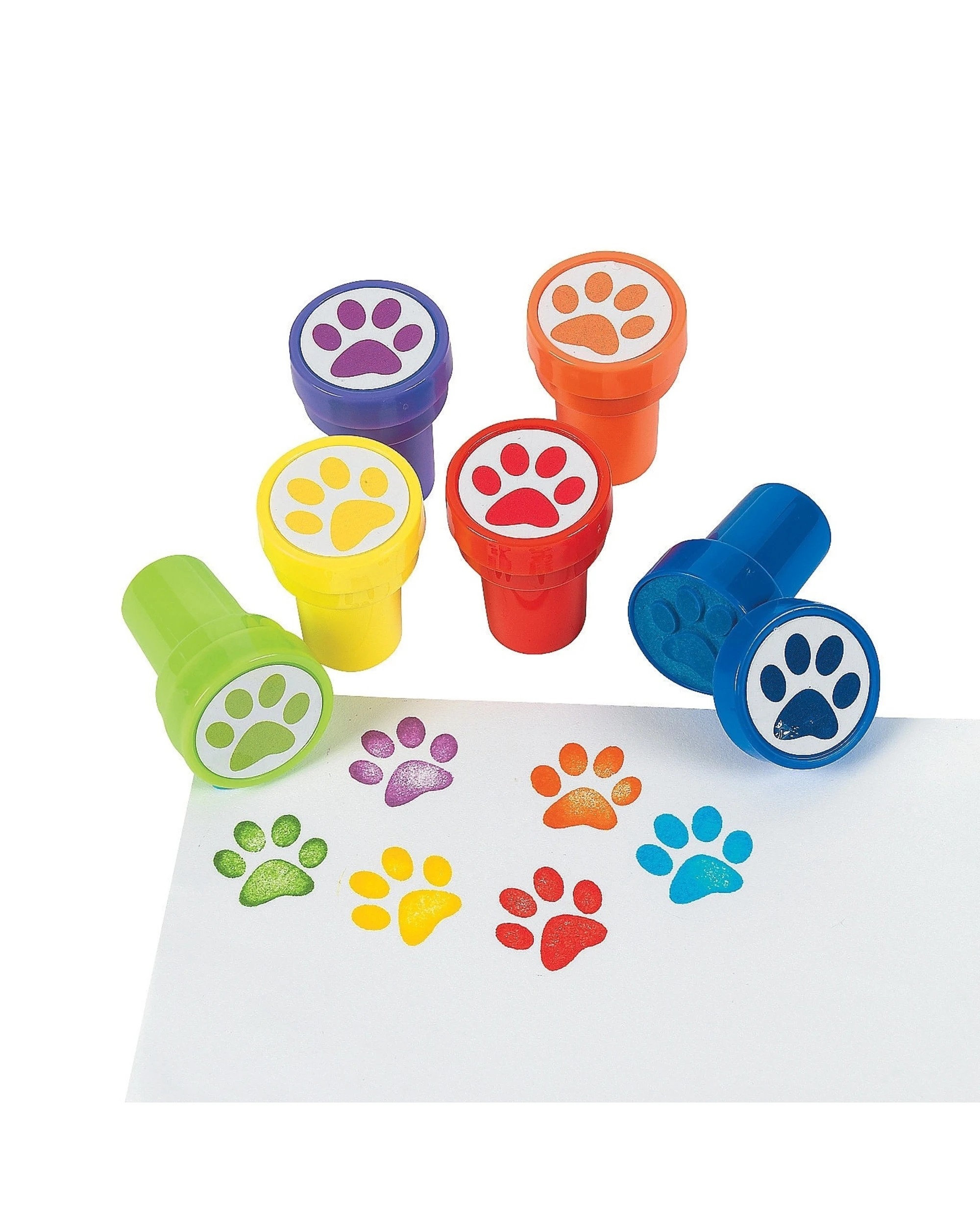 1 Partyrama Paw Print Stamps Pack of 6, 1 of 1