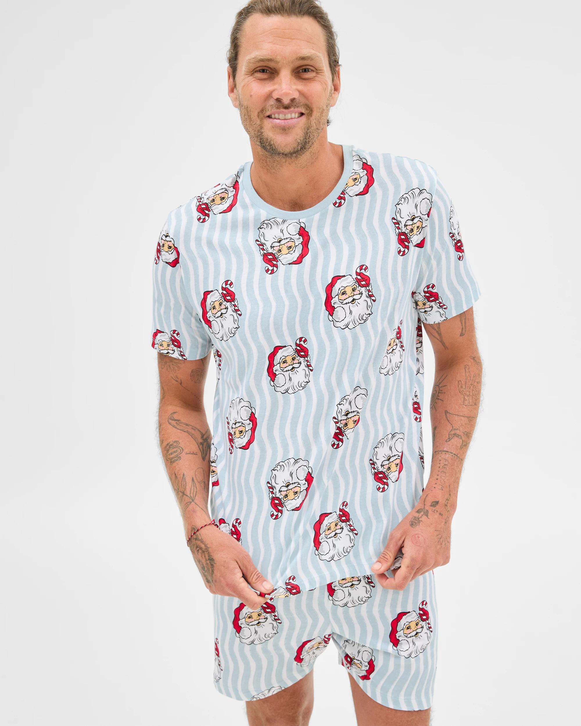 2 Target Family Matching Christmas Santa Australian Cotton Mens Pyjama Set SANTA, 2 of 7