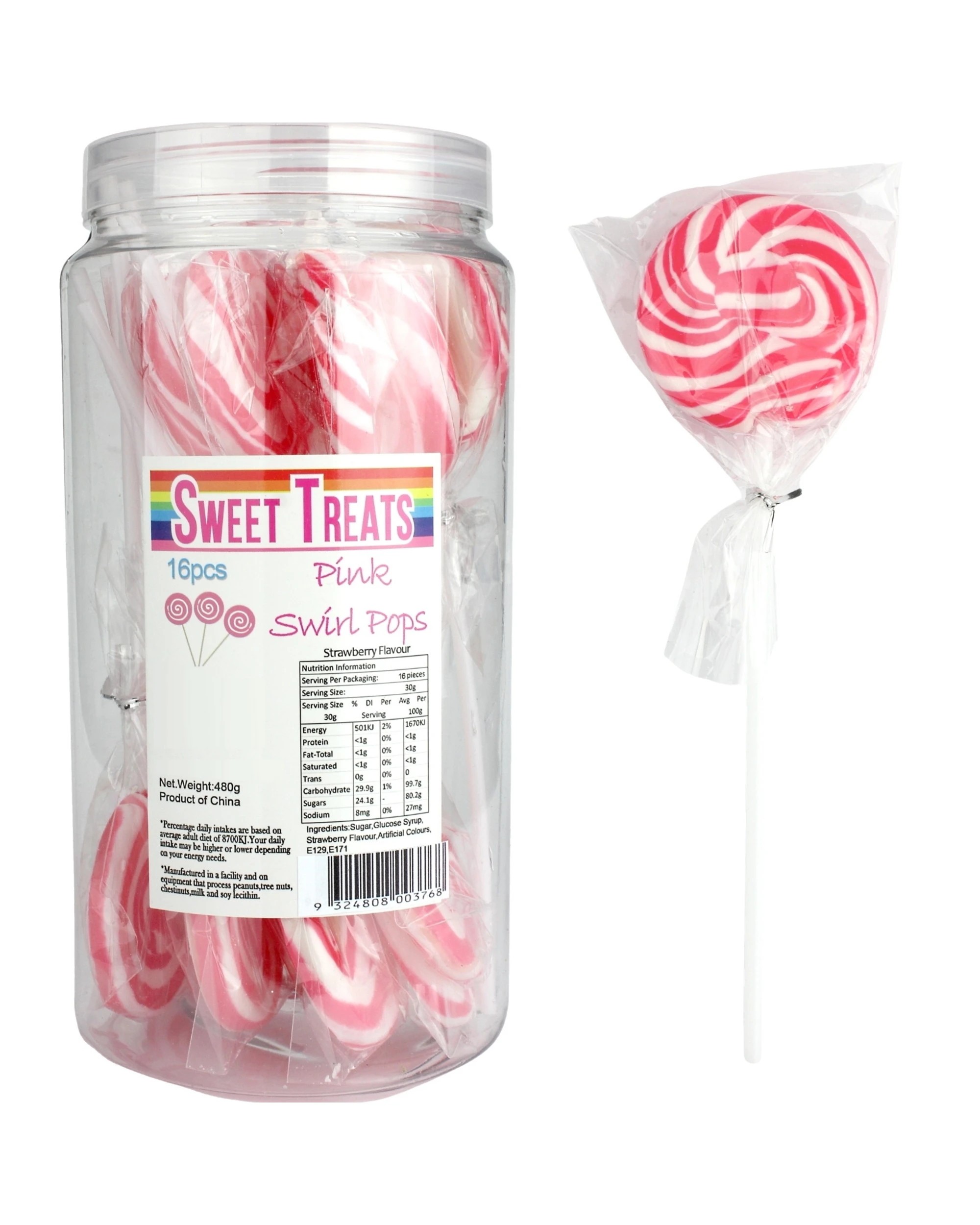 1 Brisbane Bulk Supplies Swirl Pops Pack of 16, 1 of 1