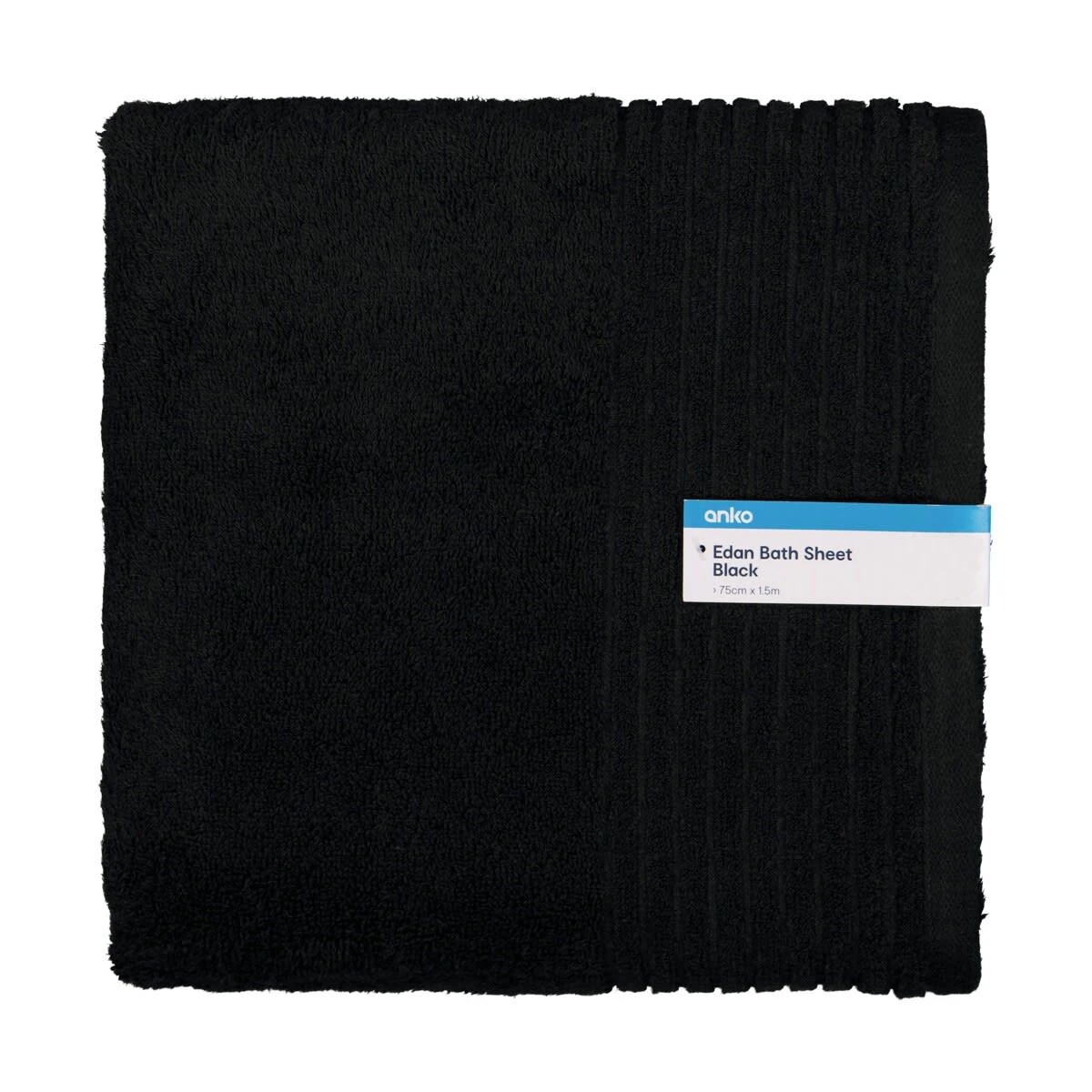 5 Edan Cotton Bath Sheet - Black, 5 of 6
