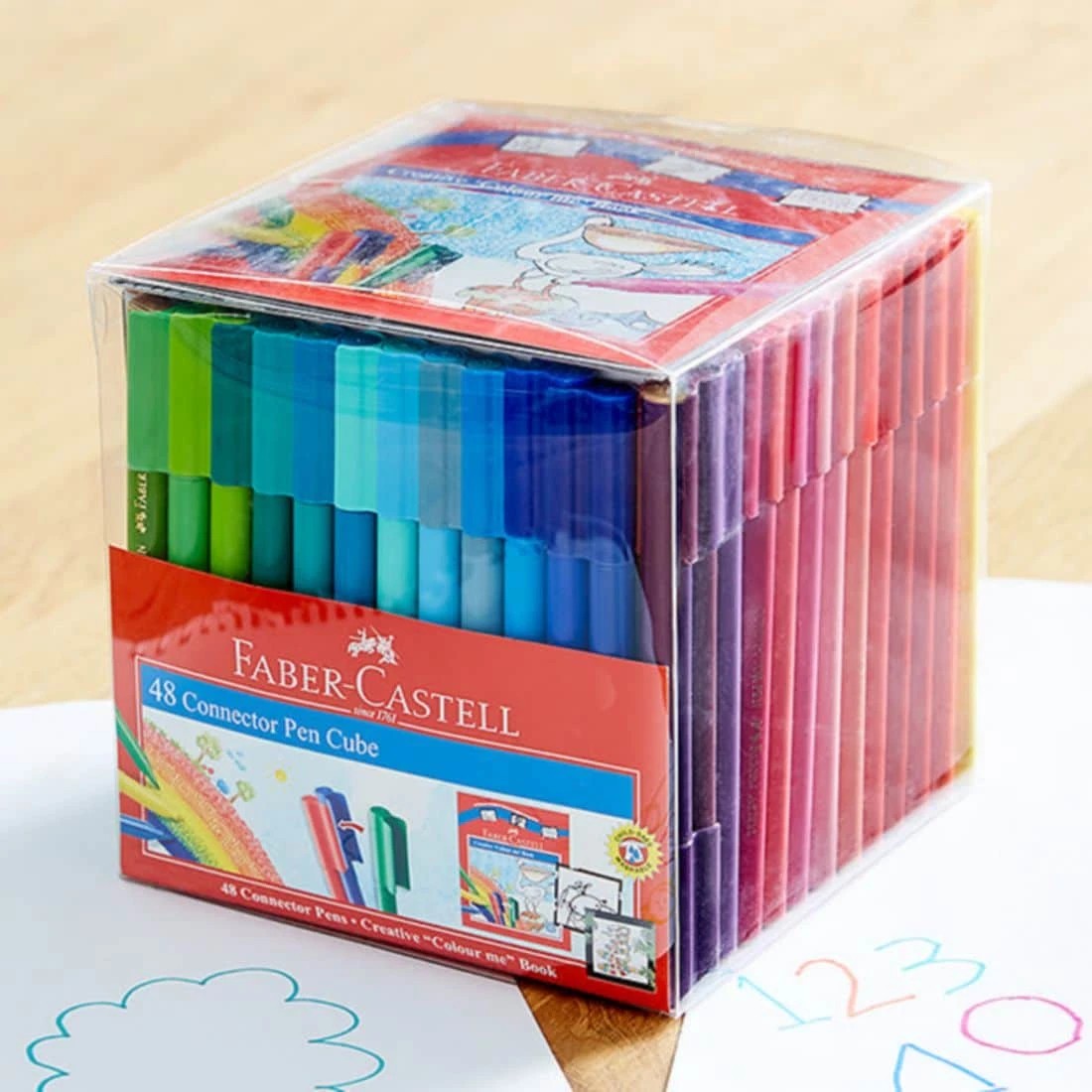 1 Faber Castell Connector Pen Cube - 48 Pack - Multi, 1 of 1