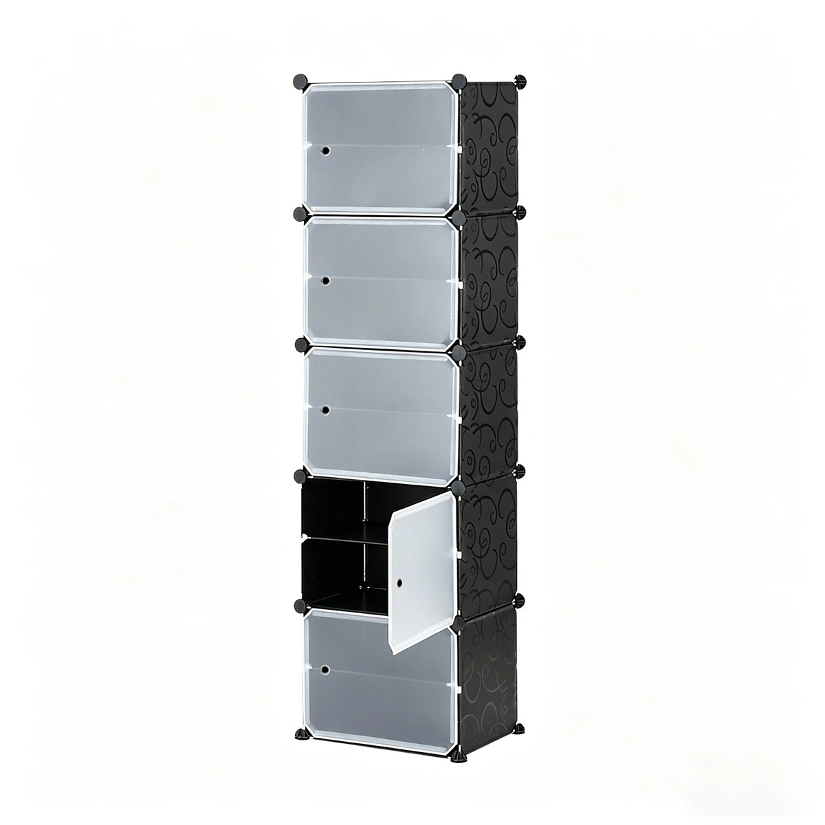 4 Ausway 20 Pairs Stackable Shoe Storage Box Organiser Cube DIY Shoe Cabinet Rack Shelf 10 Tier Black, 4 of 7