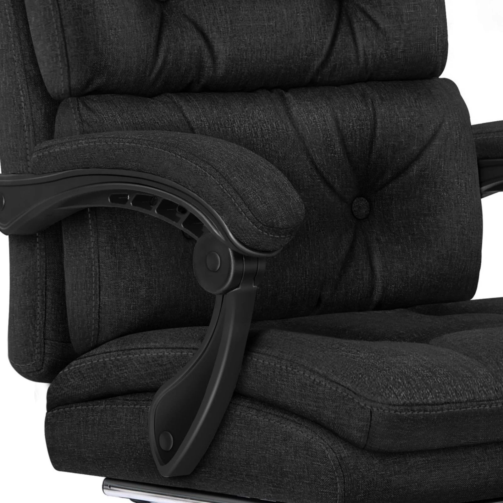 7 Alfordson Office Chair Executive Computer Fabric Seat Recliner Gaming - Black, 7 of 10