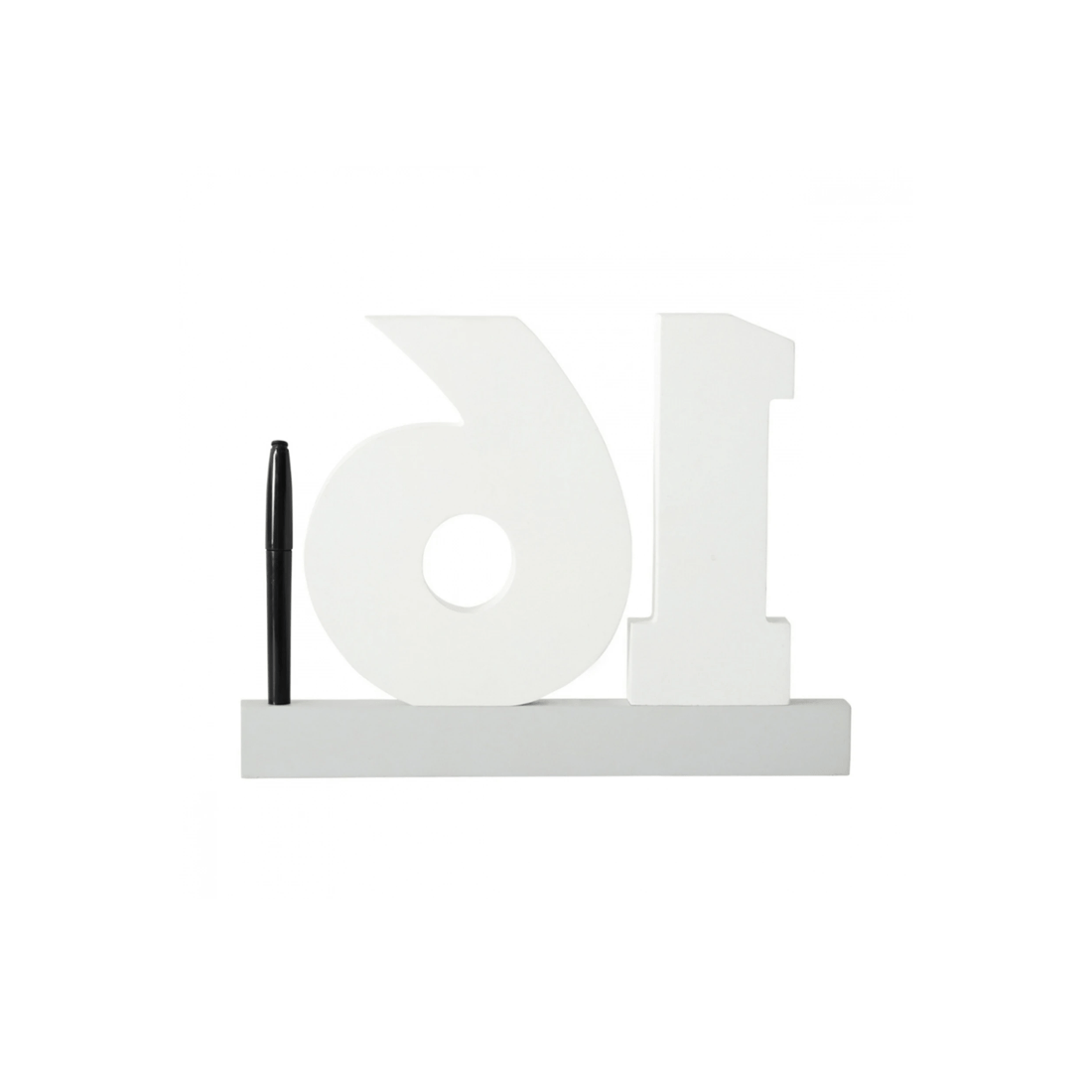 3 Splosh 16th Birthday Wooden Signature Number W/ Marker Keepsake 29x21cm White
 - White, 3 of 6