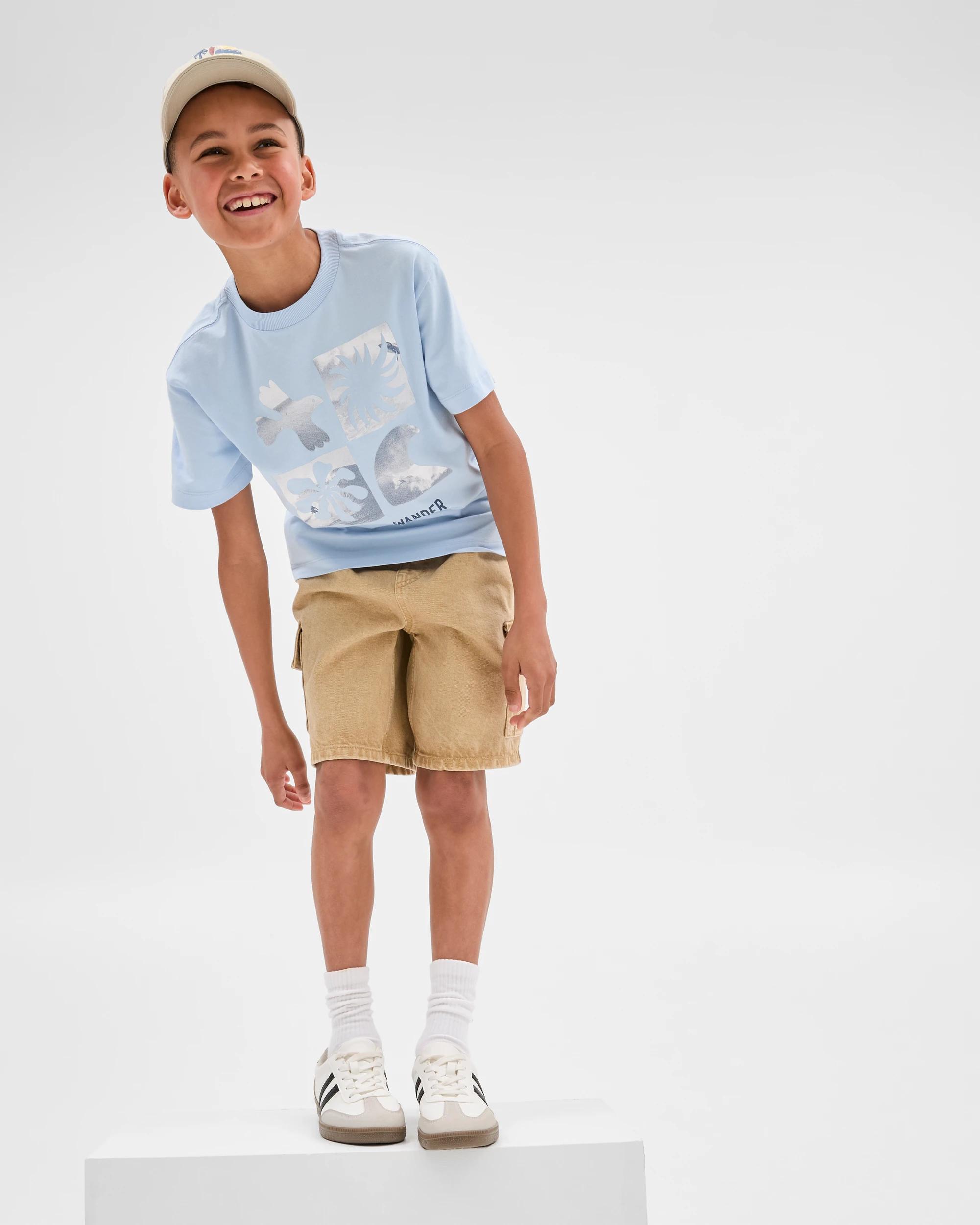 1 Target Kids Australian Cotton Short Sleeve Print T-Shirt LIGHT BLUE, 1 of 6