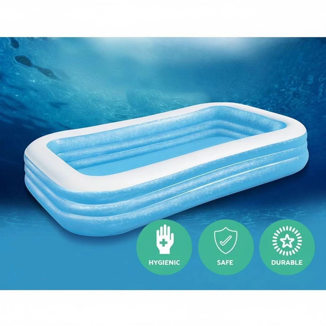5 Bestway Kids Pool 305x183x56cm Inflatable Above Ground Swimming Family Paddling Pool 1161L Easy Setup - Multi, 5 of 5