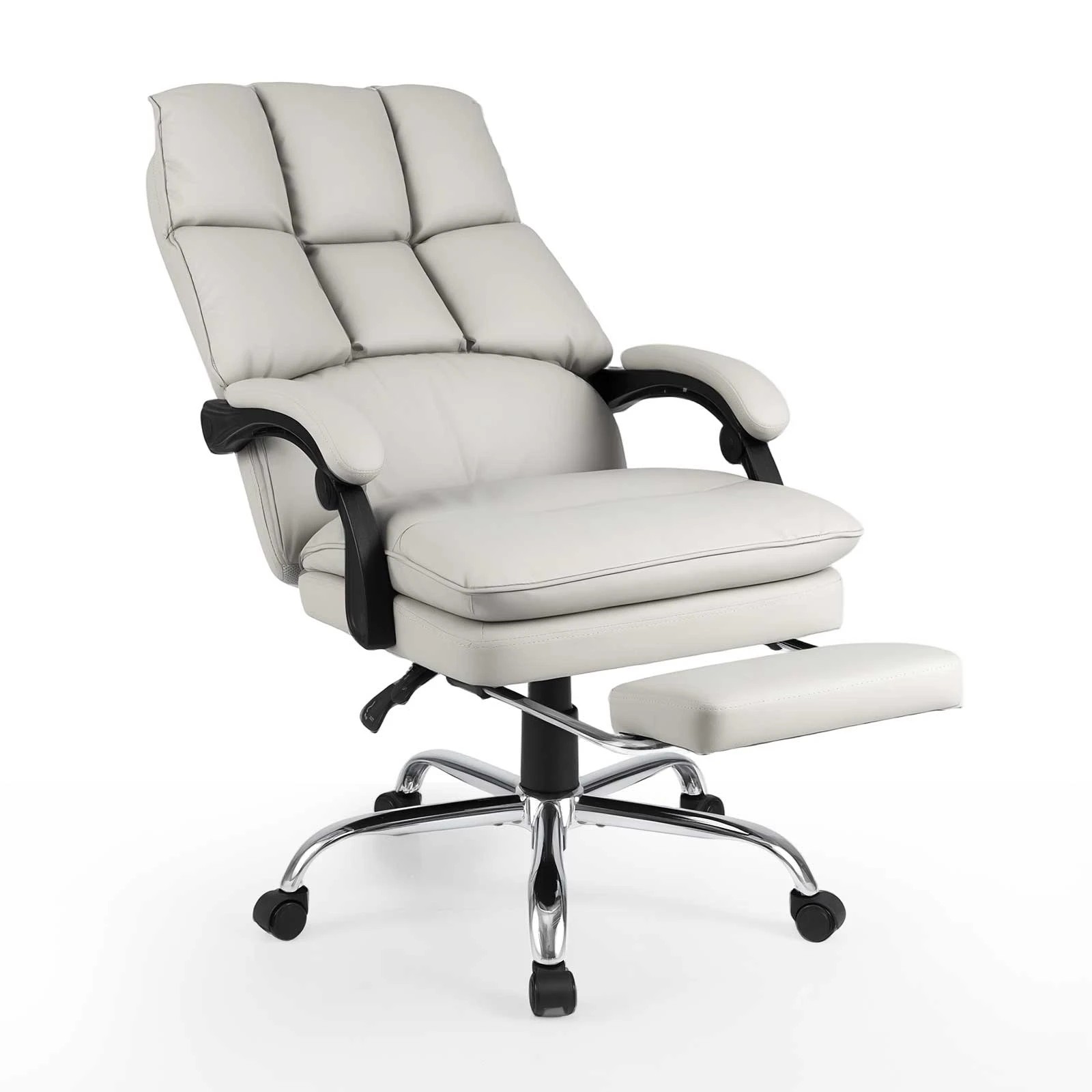 1 Costway Home Office Chair Reclining Gaming Swivel Task Chair Adjustable Computer Armchair Recliner, 1 of 4