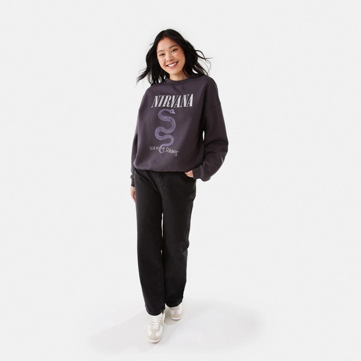 2 Long Sleeve Nirvana License Sweatshirt NIRVANA SNAKE, 2 of 8