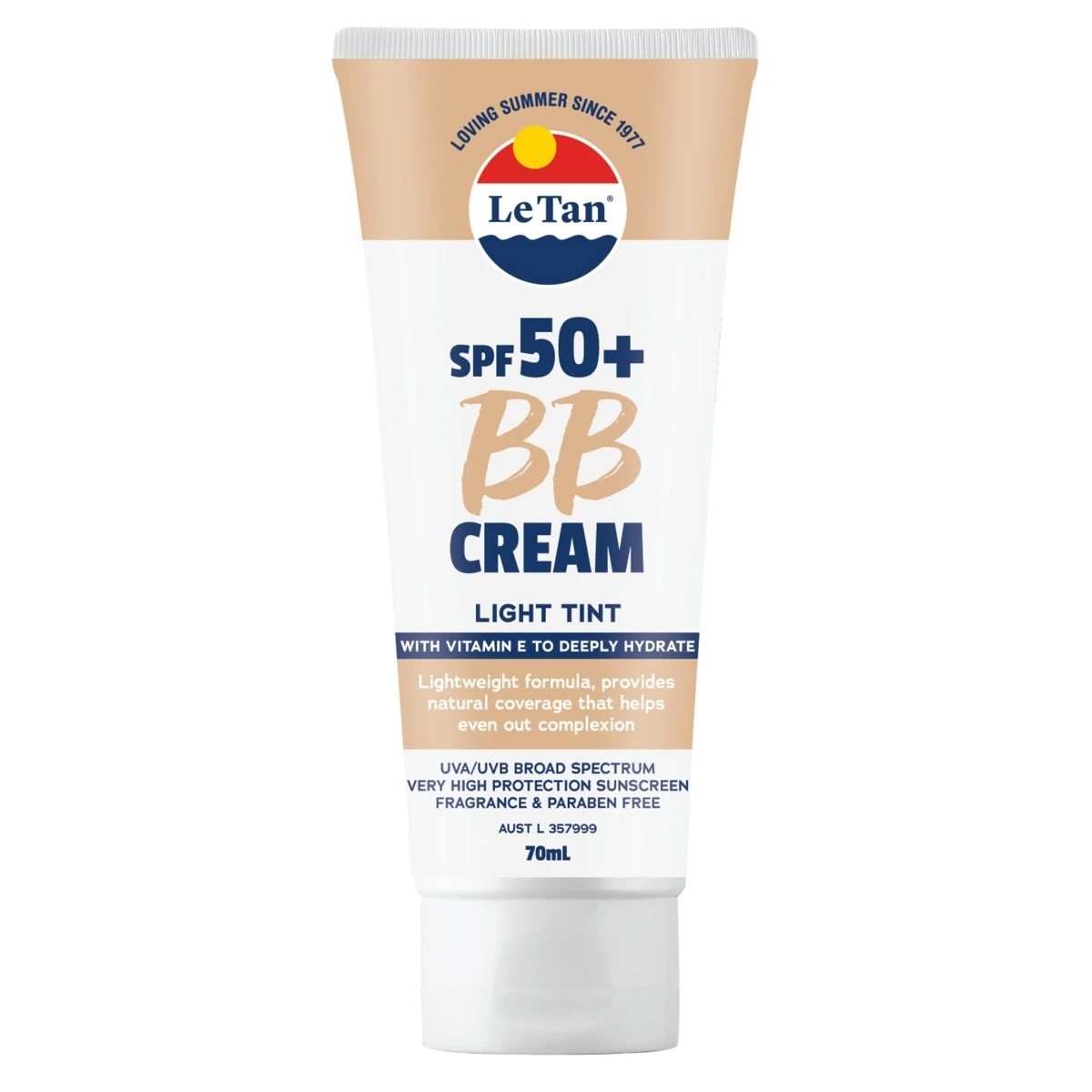 1 Le Tan SPF50+ BB Cream 70ml - Light Tint, Vitamin E