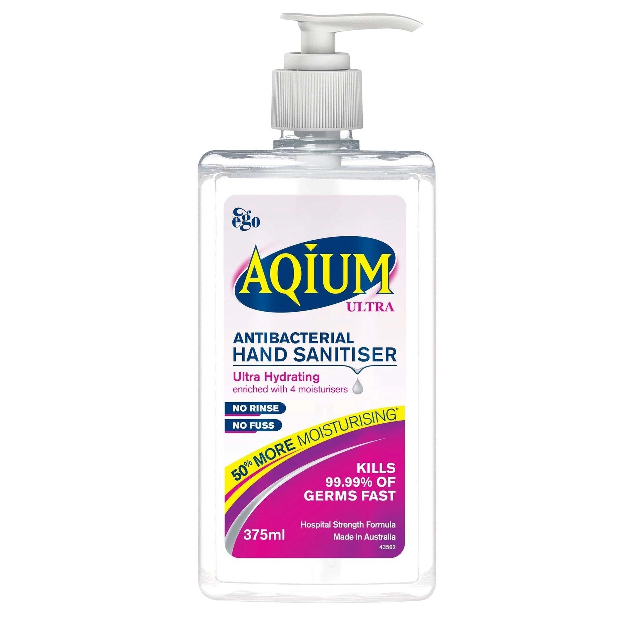 1 EGO AQIUM ULTRA HAND SANITIZER 375ML, 1 of 2