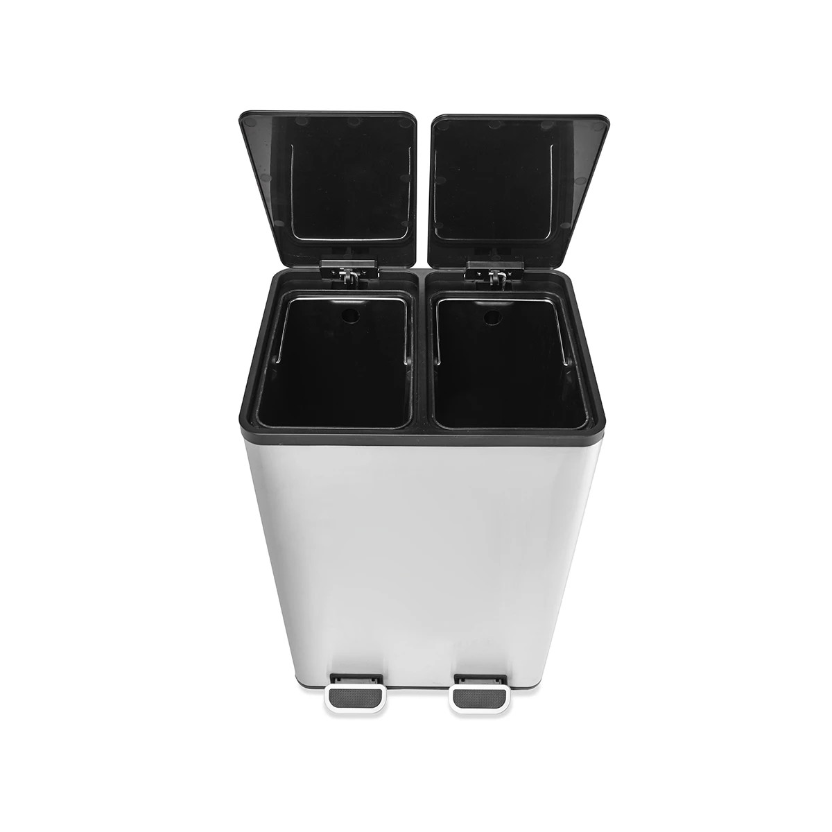2 40L 2 Compartment Stainless Steel Recycle Bin, 2 of 5
