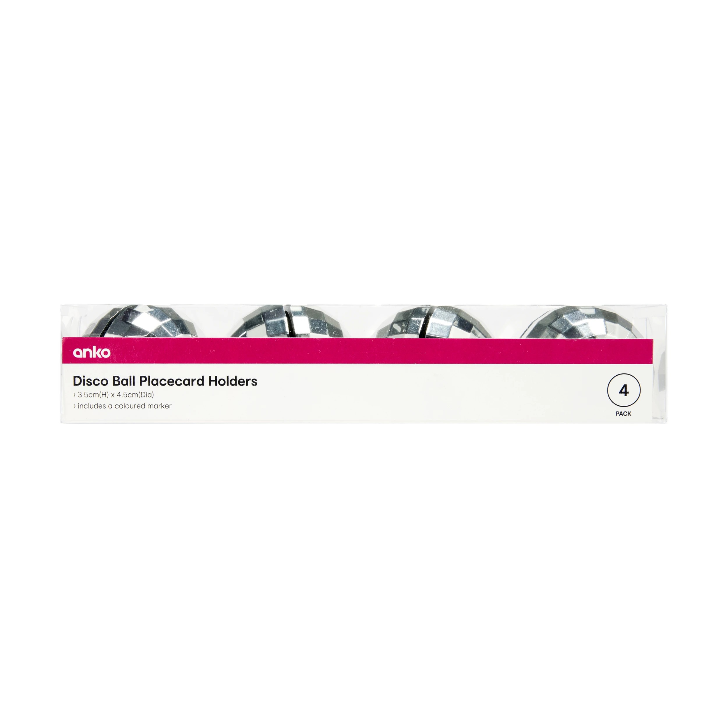6 4 Pack Disco Ball Placecard Holders, 6 of 7