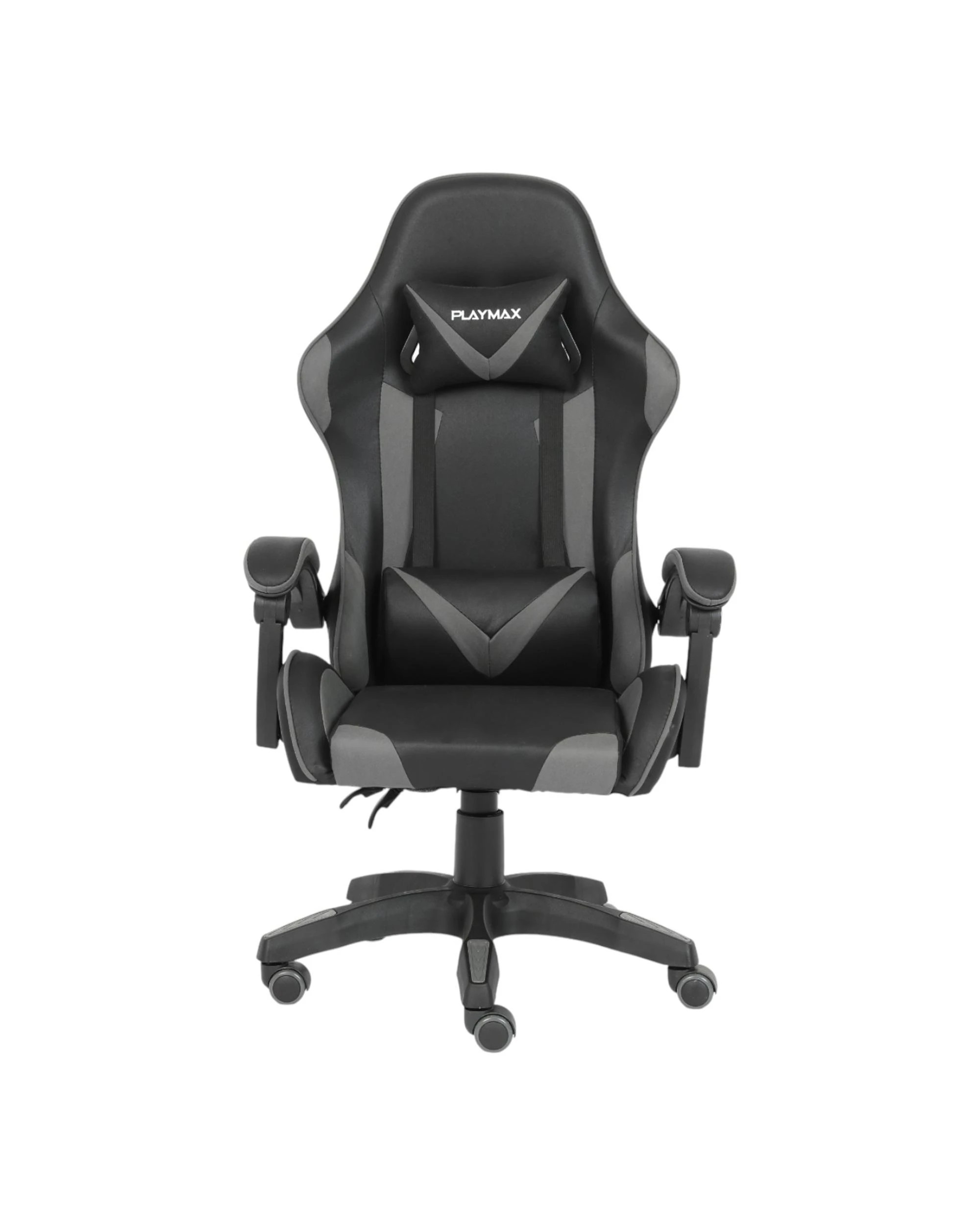 4 Playmax Fabric Gaming Chair - Grey and Black - Multi, 4 of 10