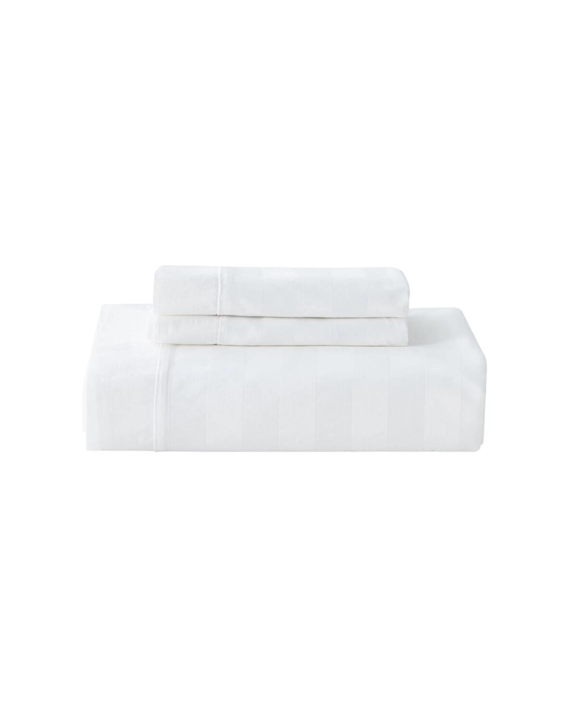 1 Grosvenor House 500TC Hotel Stripe Quilt Duvet Cover Bed Set King - White, 1 of 8