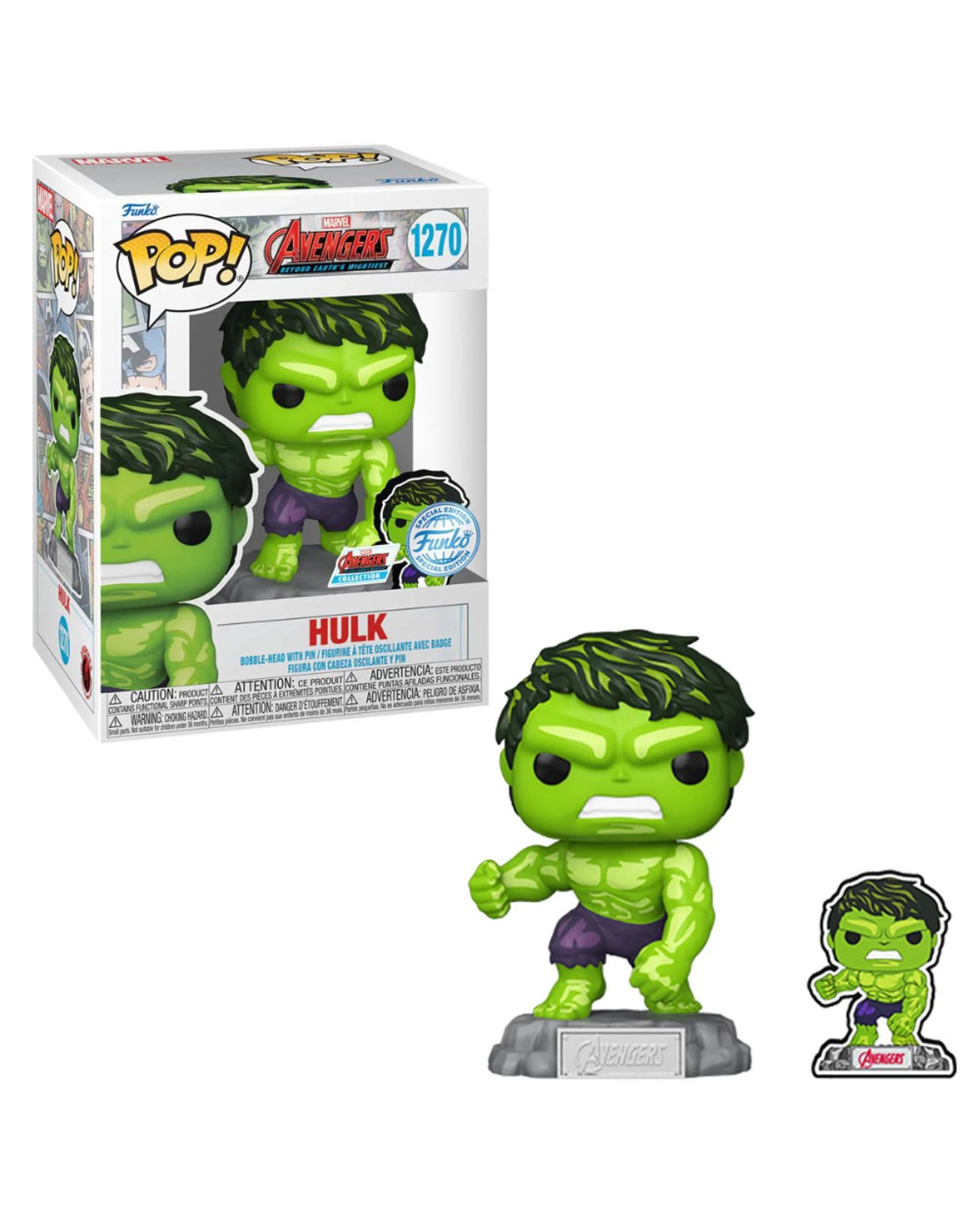 1 Marvel Comics Hulk 60th Anniversary Funko POP! Vinyl With Pin, 1 of 1