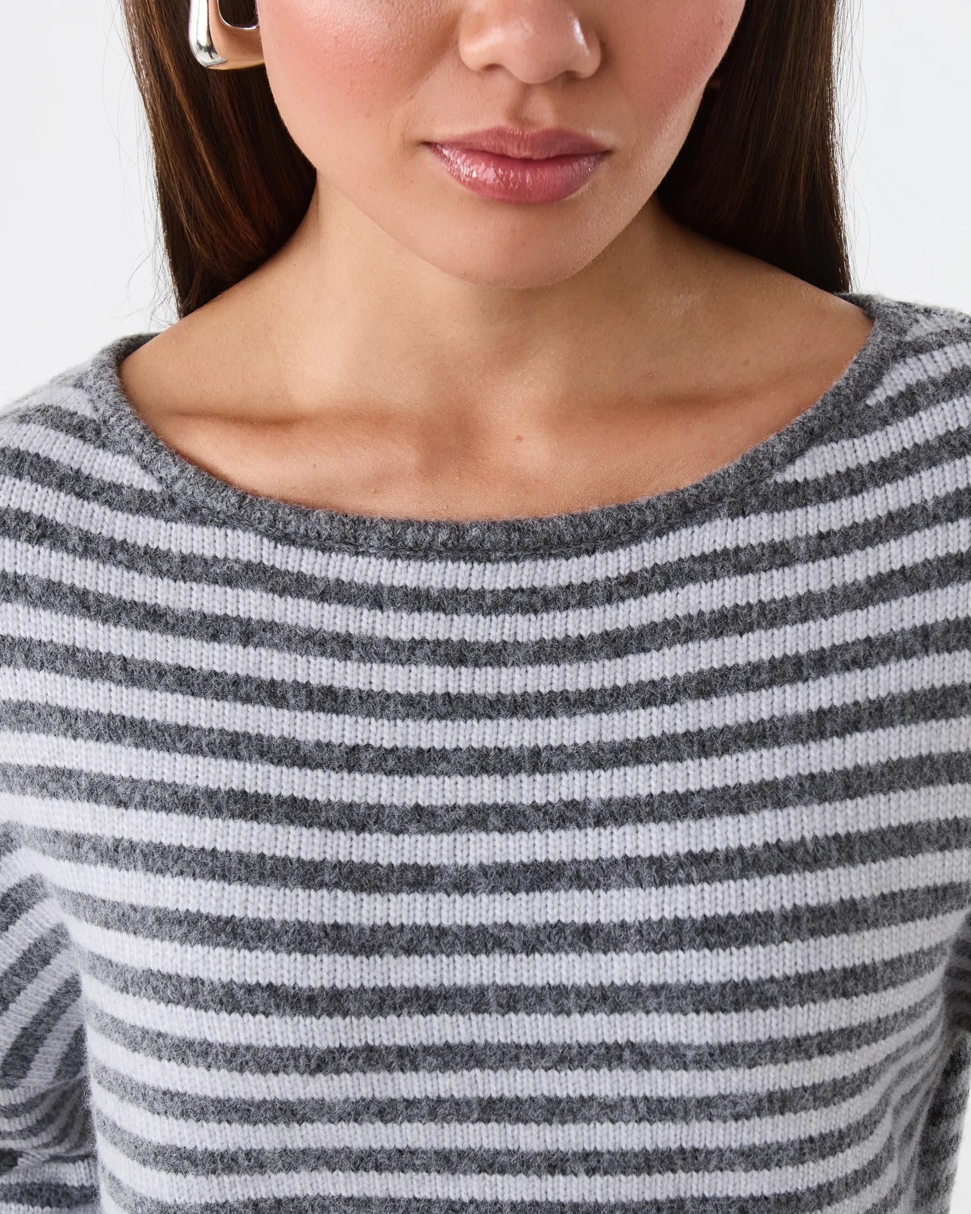6 Boat Neck Knit Jumper Grey Stp, 6 of 7