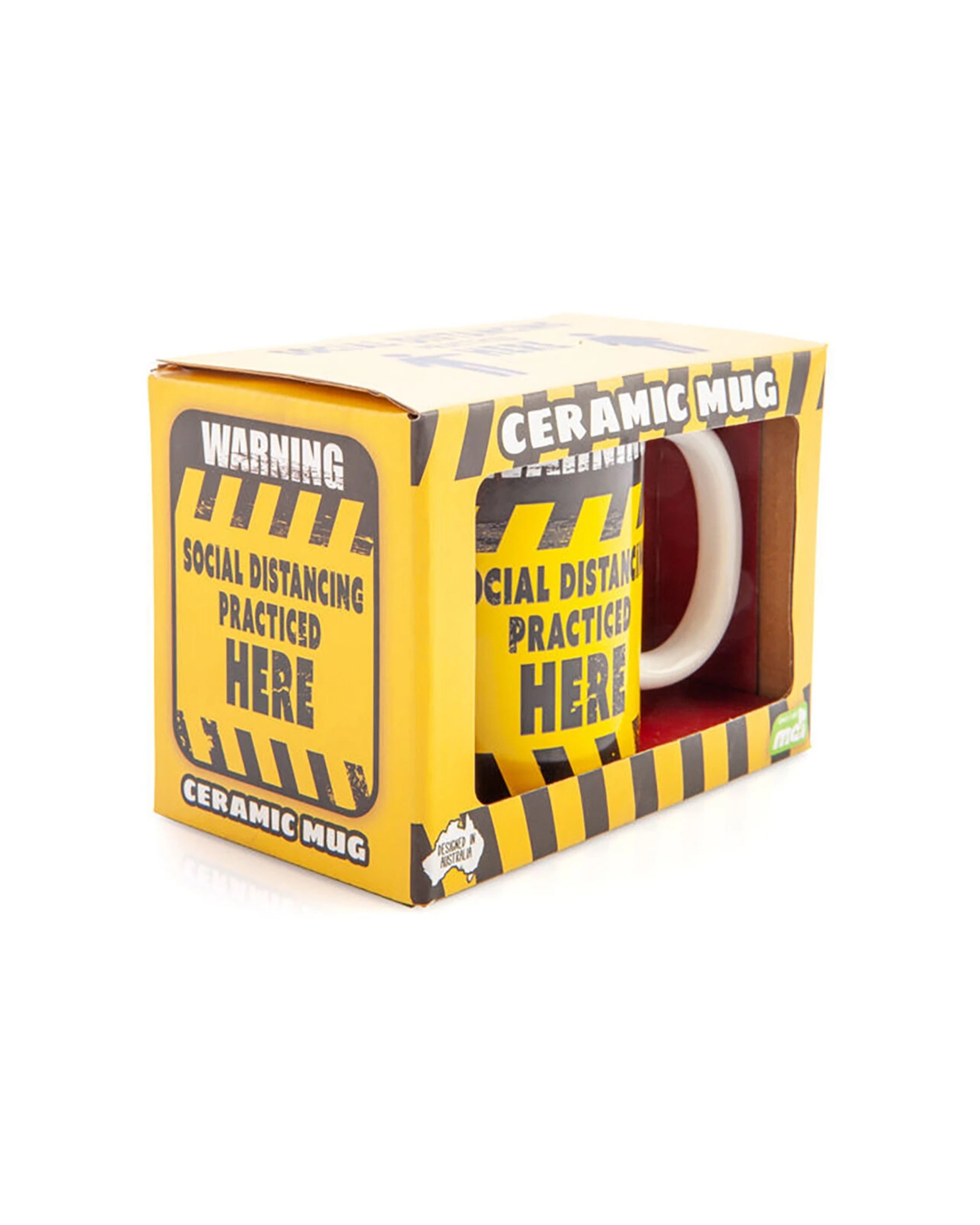 6 MDI 6pk Ceramic Coffee Mug Drinkware Set Social Distance Practice 115x95mm - Pattern, 6 of 6