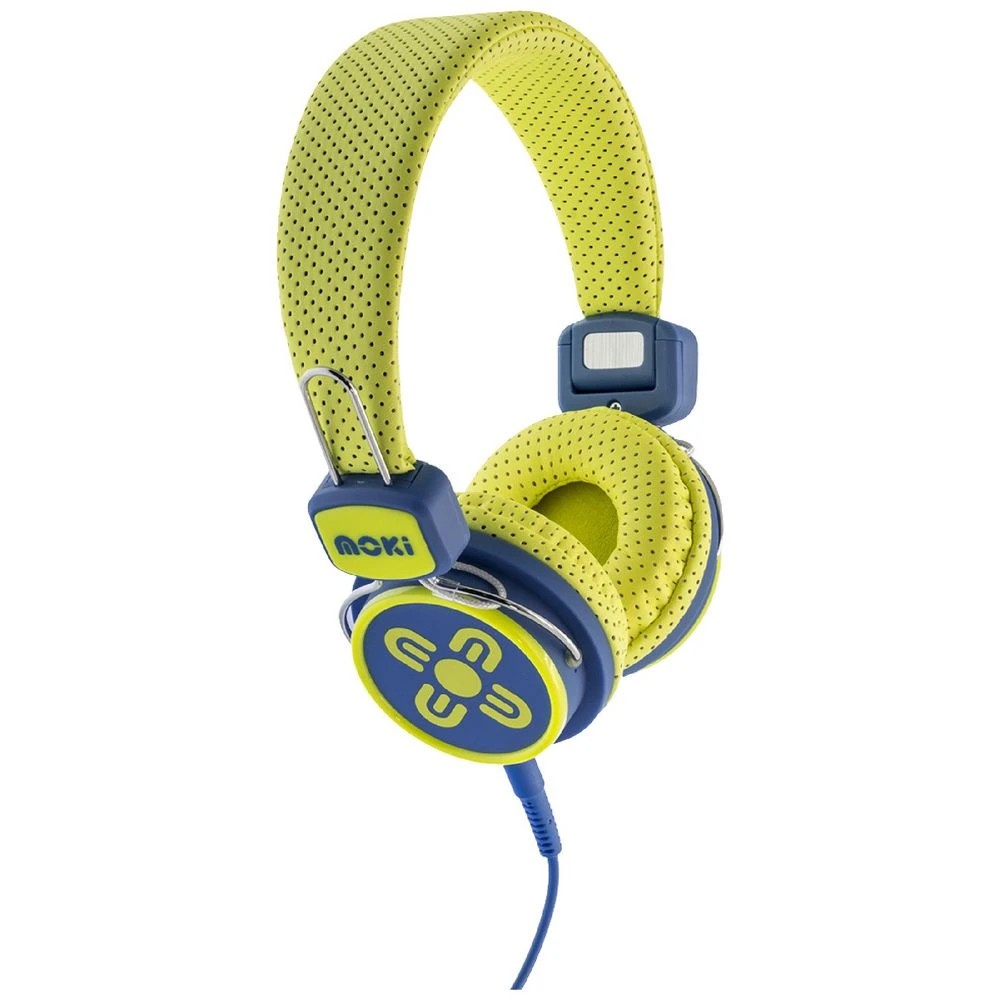 1 Moki Kid Safe Volume Limited Headphones  Blue/Yellow, 1 of 1