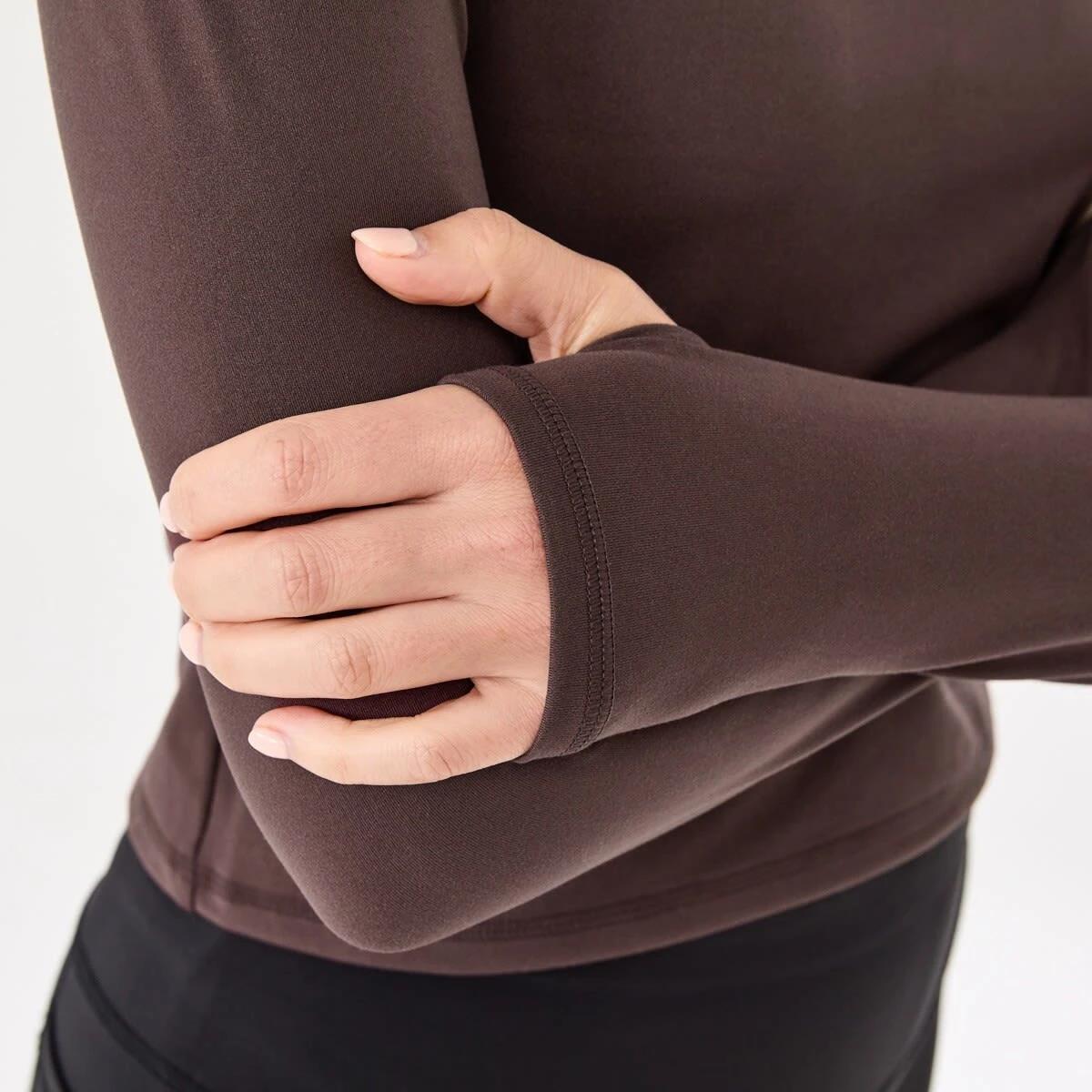 5 Active Womens Long Sleeve Ultrasoft Top Brn Tuscan, 5 of 6