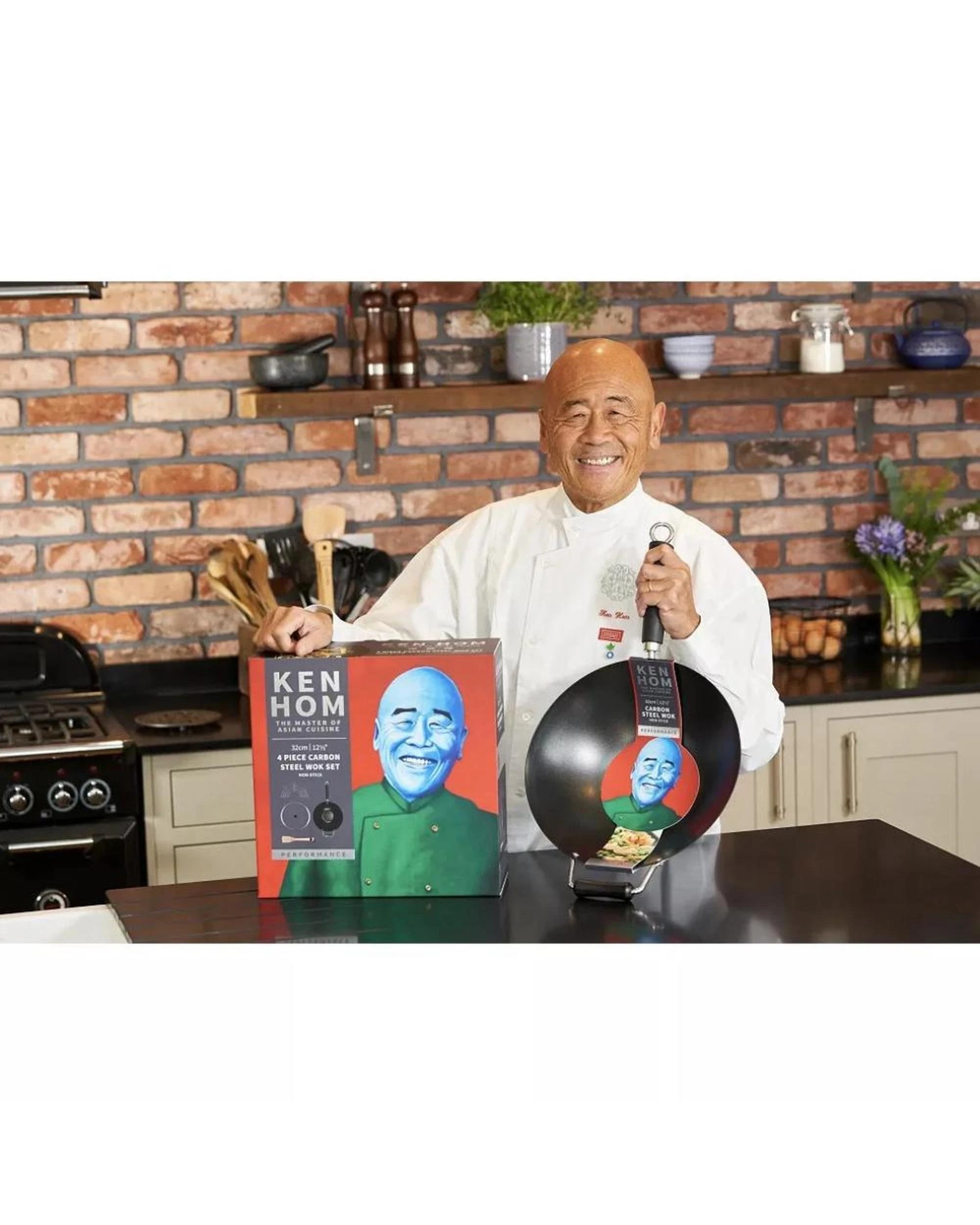 3 Ken Hom 31cm NonStick Carbon Steel 4 Piece Wok Set, 3 of 3