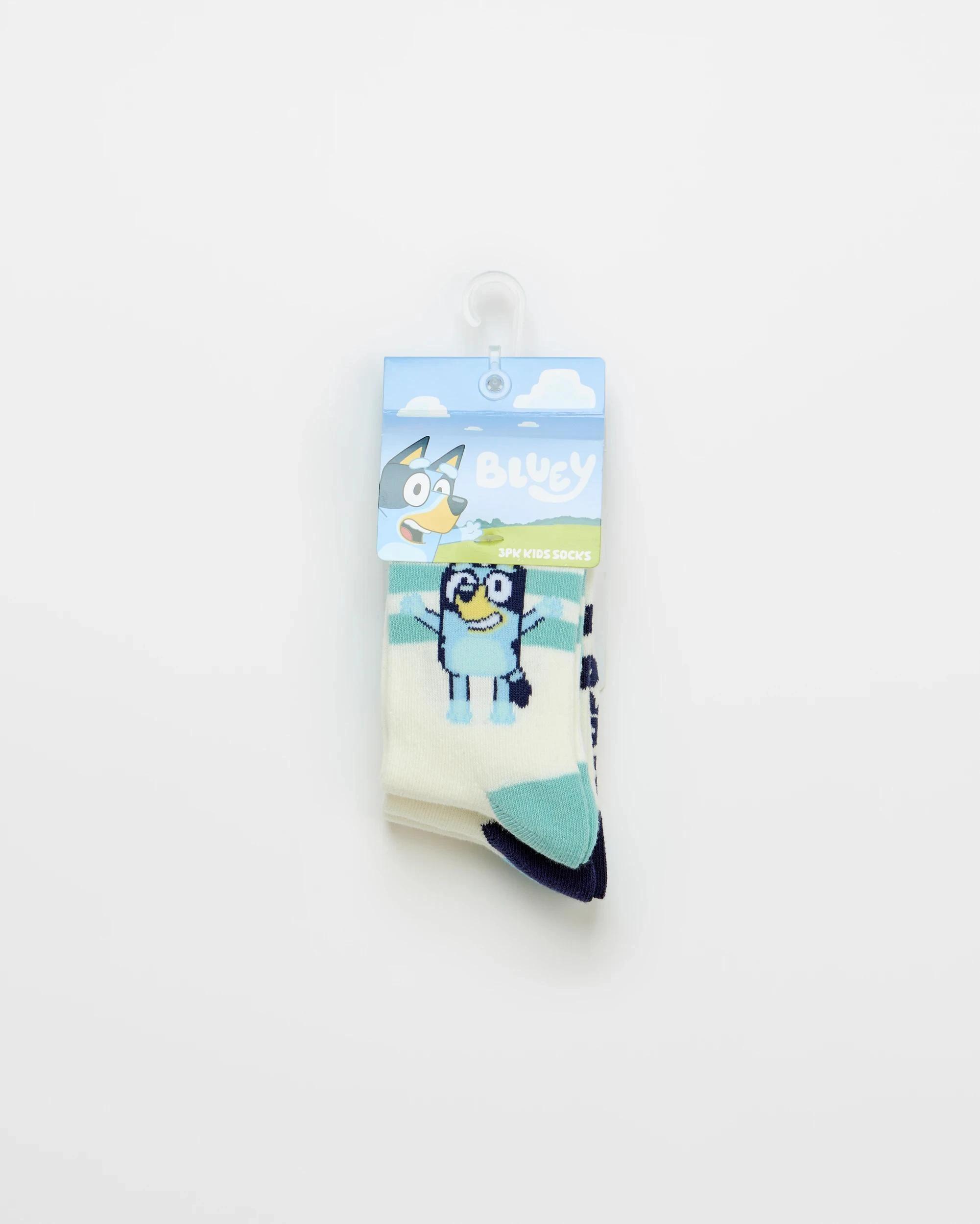 3 Bluey Younger Boys Crew Socks - 3 Pack MULTI, 3 of 3