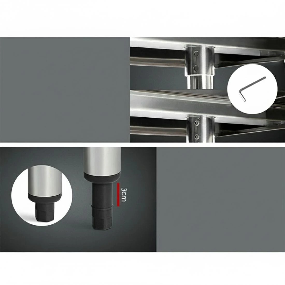 5 Cefito 1219x610mm Stainless Steel Kitchen Bench 430 - Silver, 5 of 6