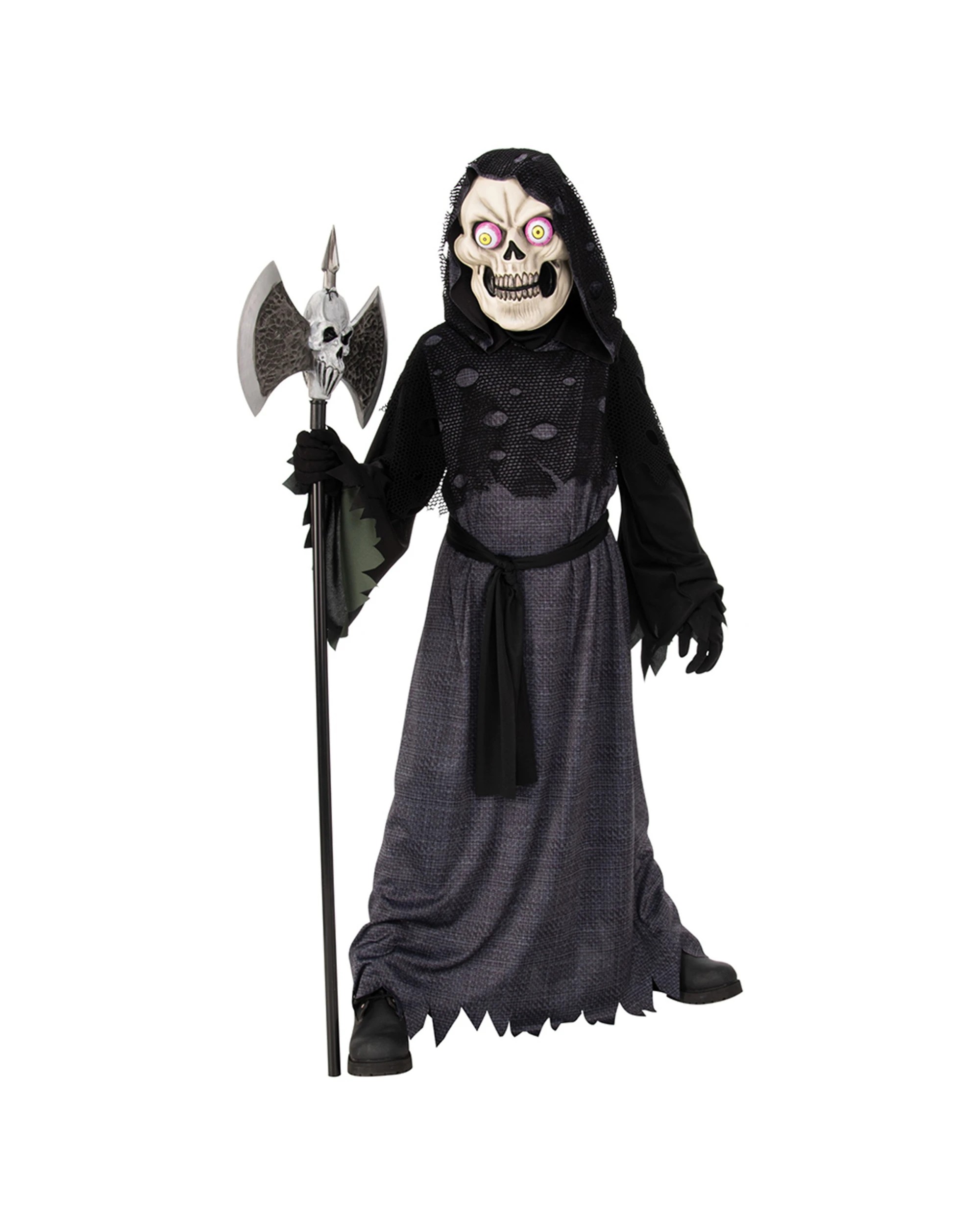 1 Rubies Google-eyed Skeleton Costume Kids Halloween Ghoul Dress Up Size M.
 - Black, 1 of 4