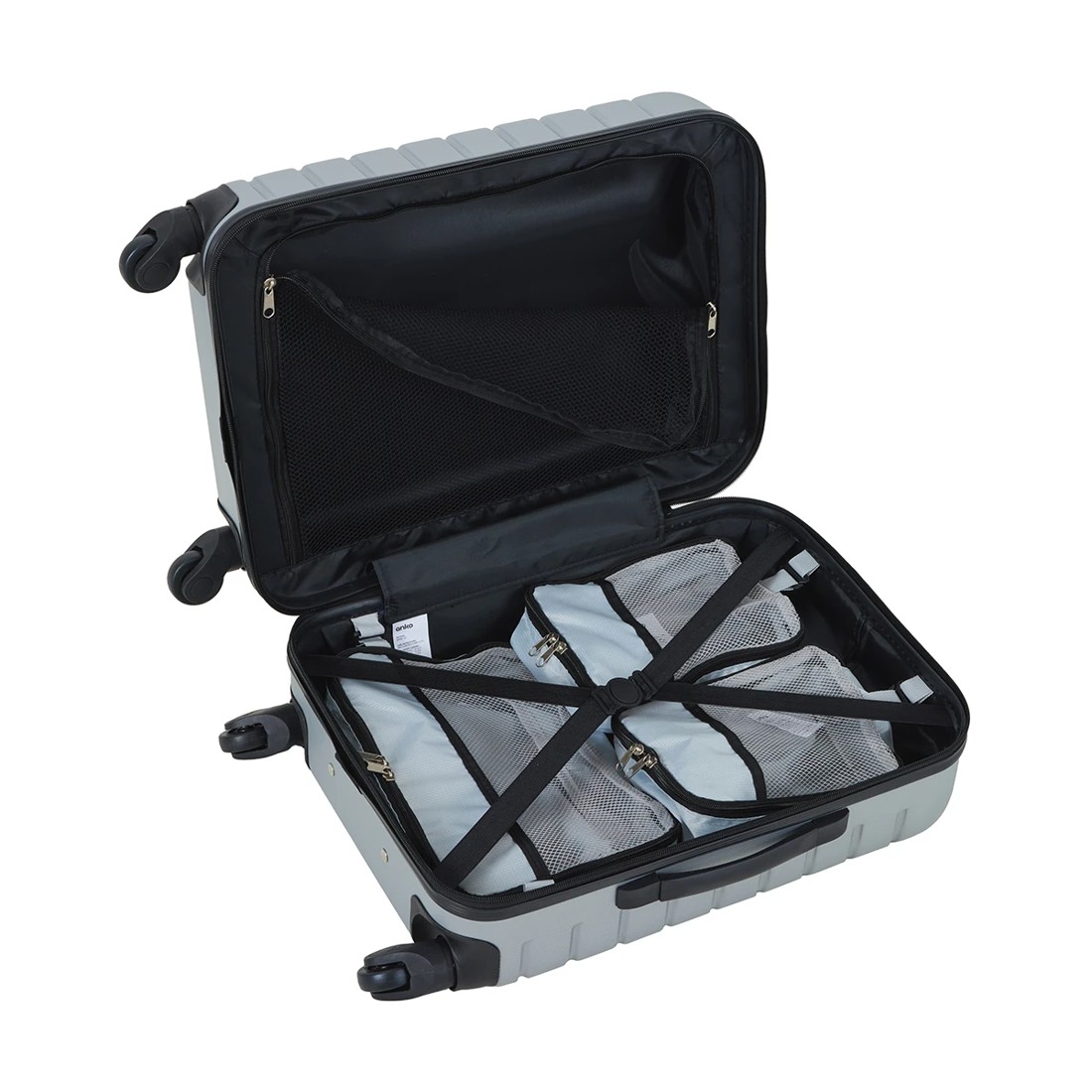4 6 Piece Family Luggage Set - Silver, 4 of 10