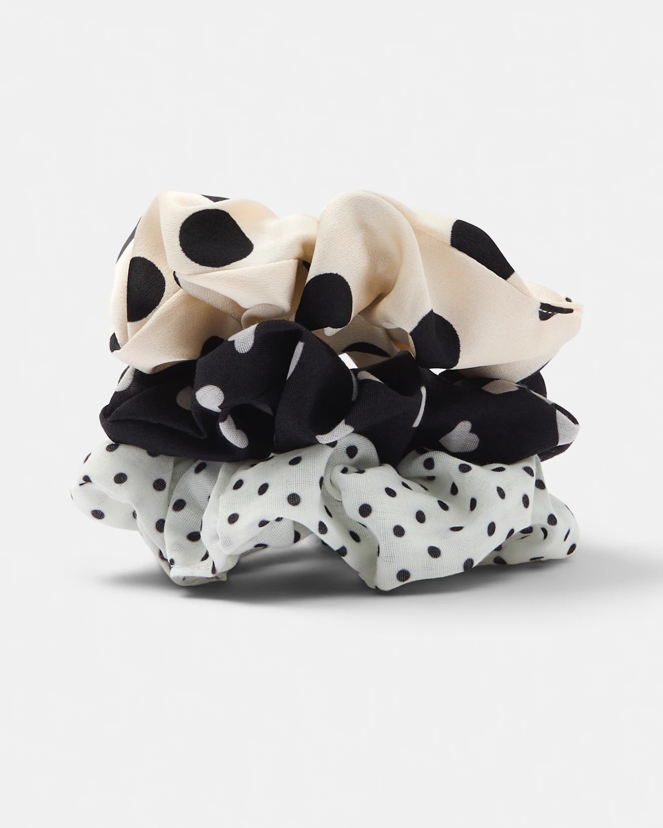 3 3 Pack Polka Dot Hair Scrunchies, 3 of 5