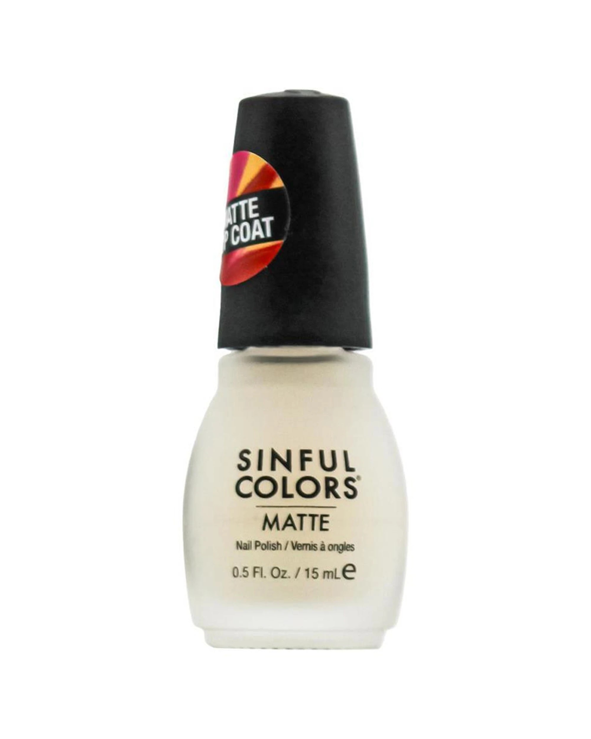 2 Sinful Colours Matte Nail Polish Mattifly Top Coat 15ml 3PK 2565 - White, 2 of 3
