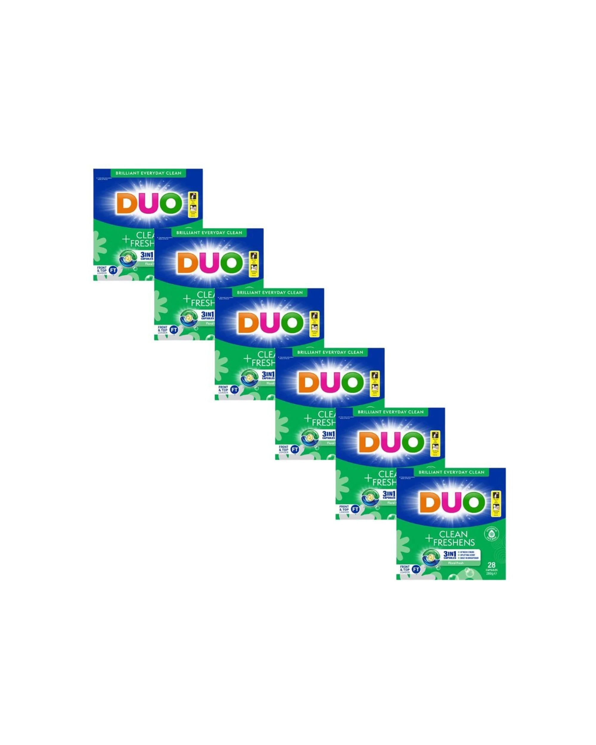 1 Duo 6PK Clean Freshens Pack Laundry Capsules 28pc Clothes Cleaning Deterget - Multi, 1 of 1