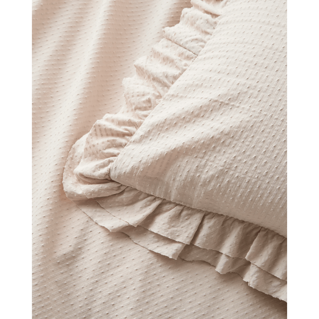 3 Target Australian Cotton Celine Jacquard Double Ruffle Quilt Cover Set
 - Queen Bed
 - Natural, 3 of 3