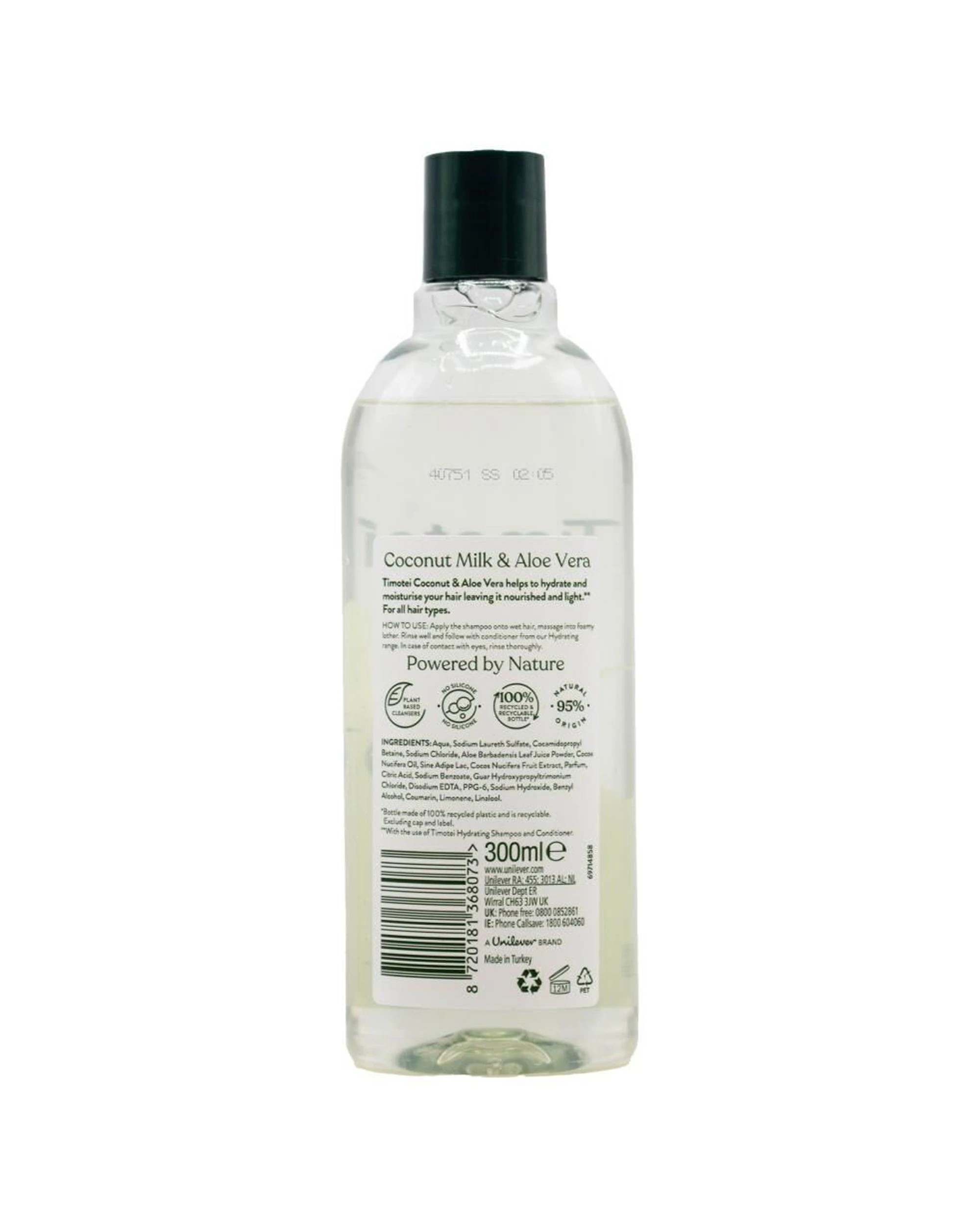 3 Timotei 12PK Hydrating Shampoo Coconut Milk & Aloe Vera Hair Repair 300ml - Multi, 3 of 3