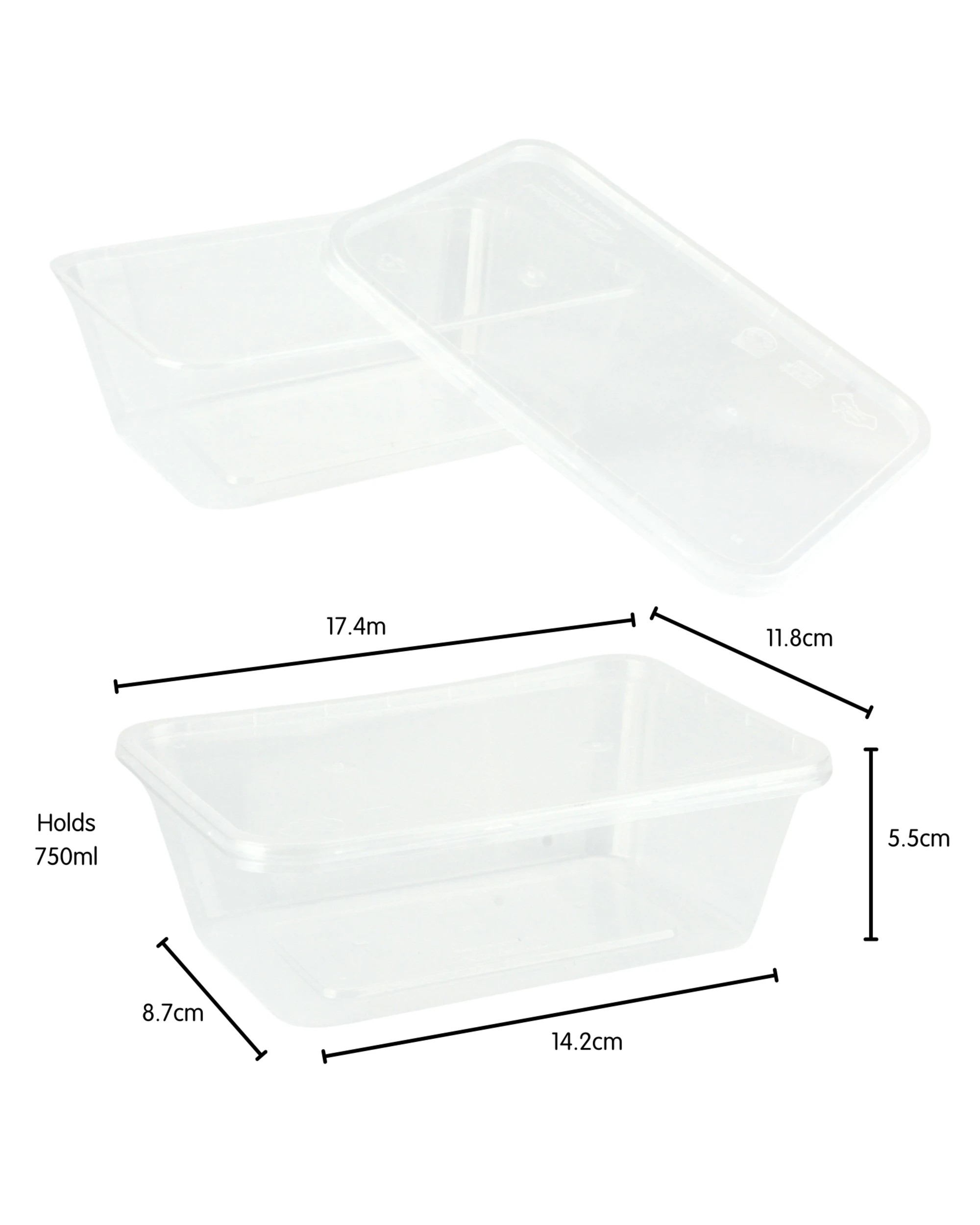 2 Spice Kitchen Bulk Takeaway Containers With Lids 750ml Pack of 25, 2 of 4